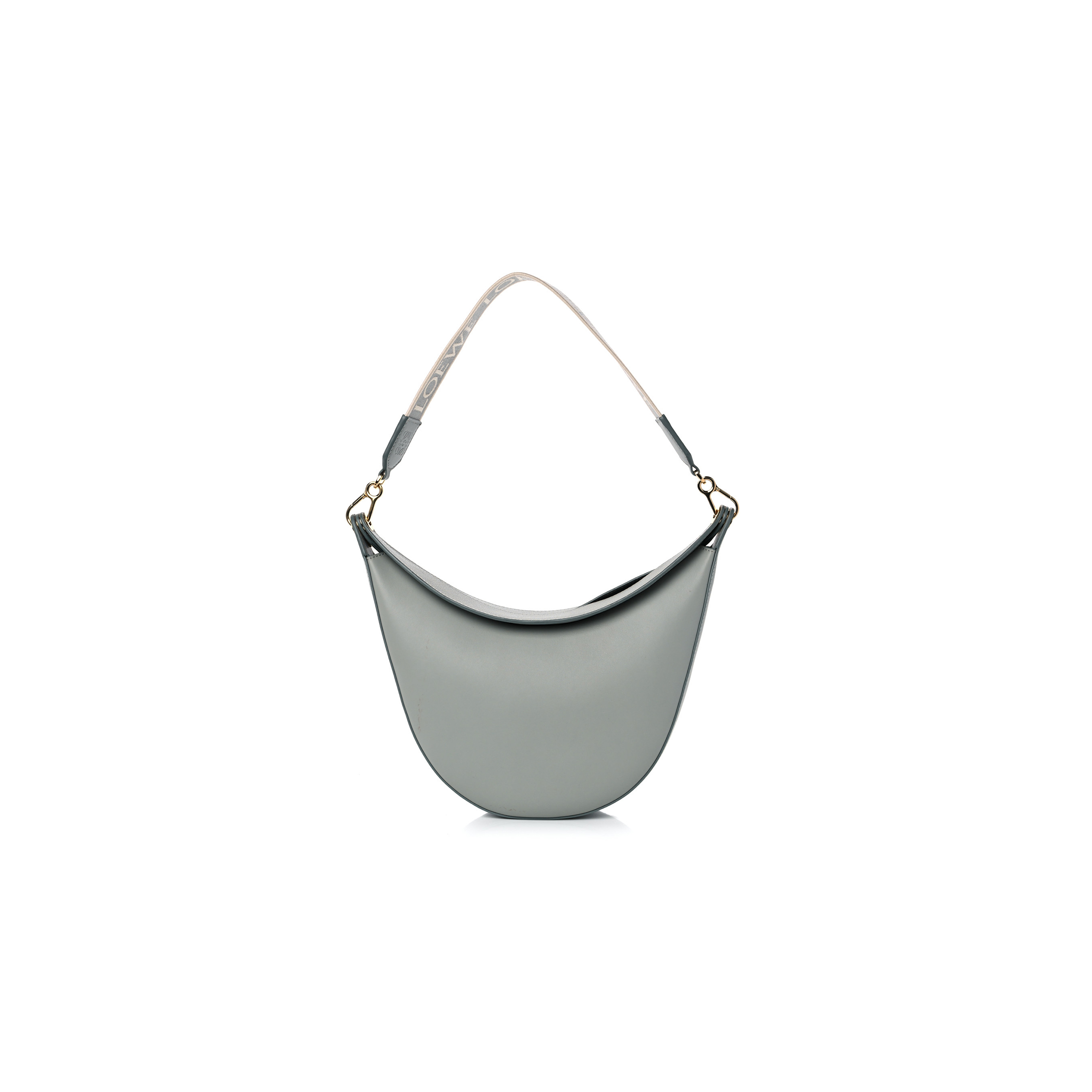 l*ew* satin calfskin jacquard luna bag ash grey (20*17*8cm)