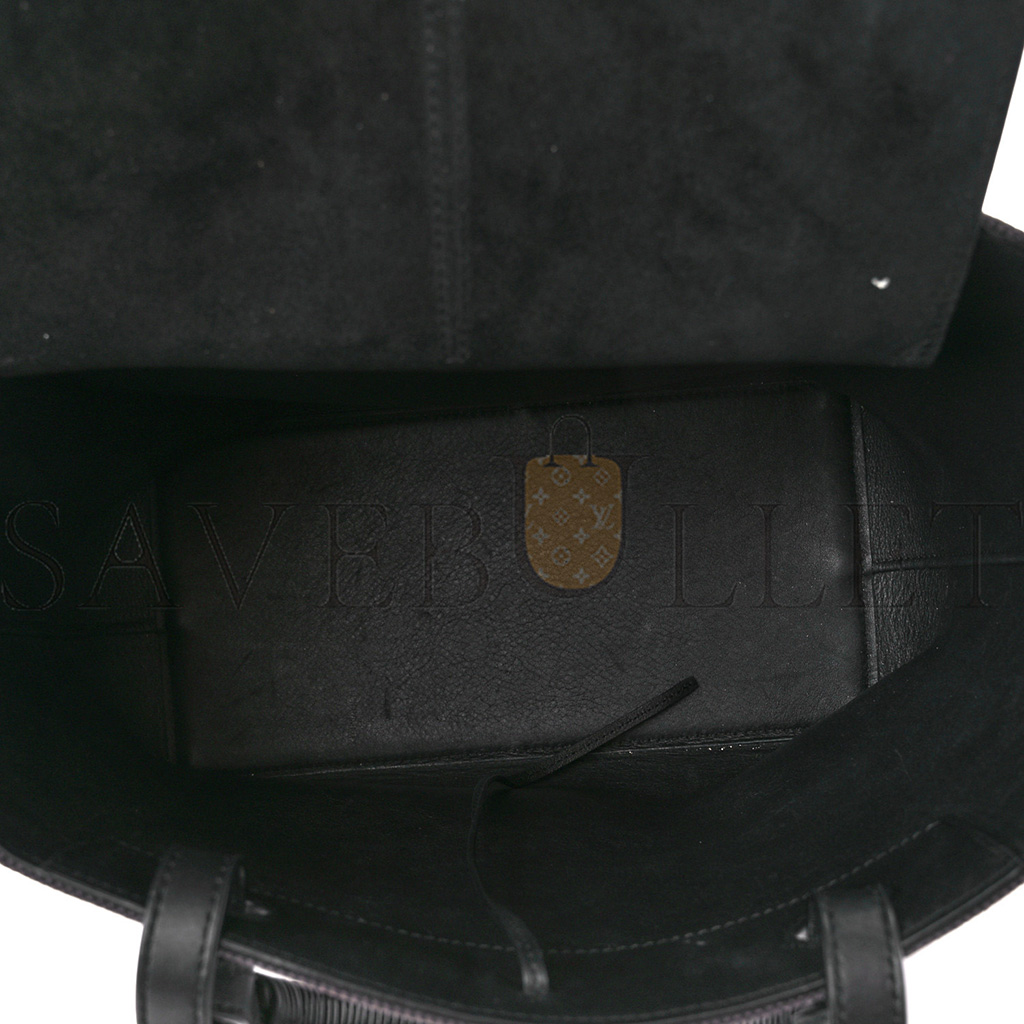 l*ew* canvas calfskin medium anagram tote anthracite (32*30*17cm)