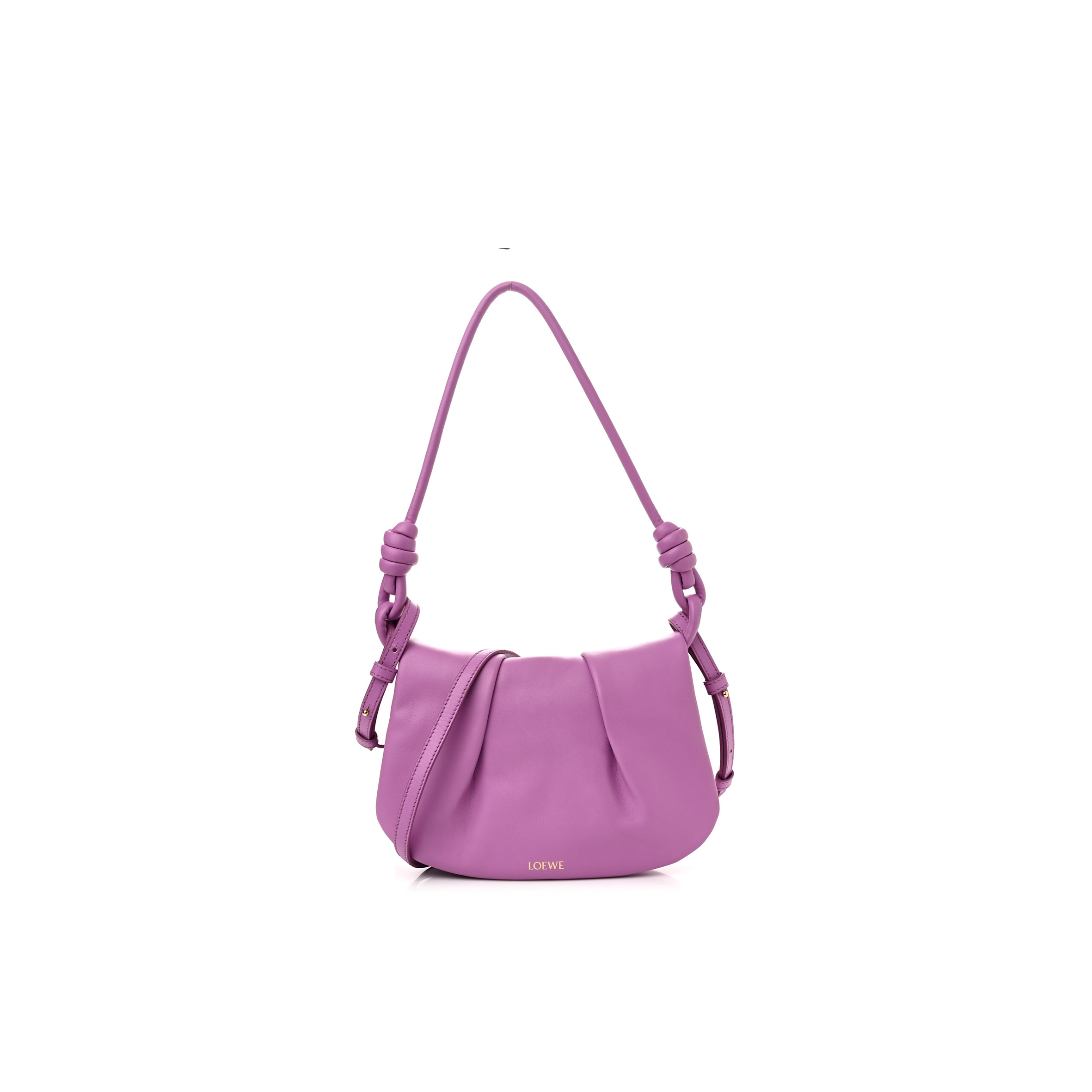 l*ew* shiny nappa calfskin paseo satchel rockrose (25*17*8cm)