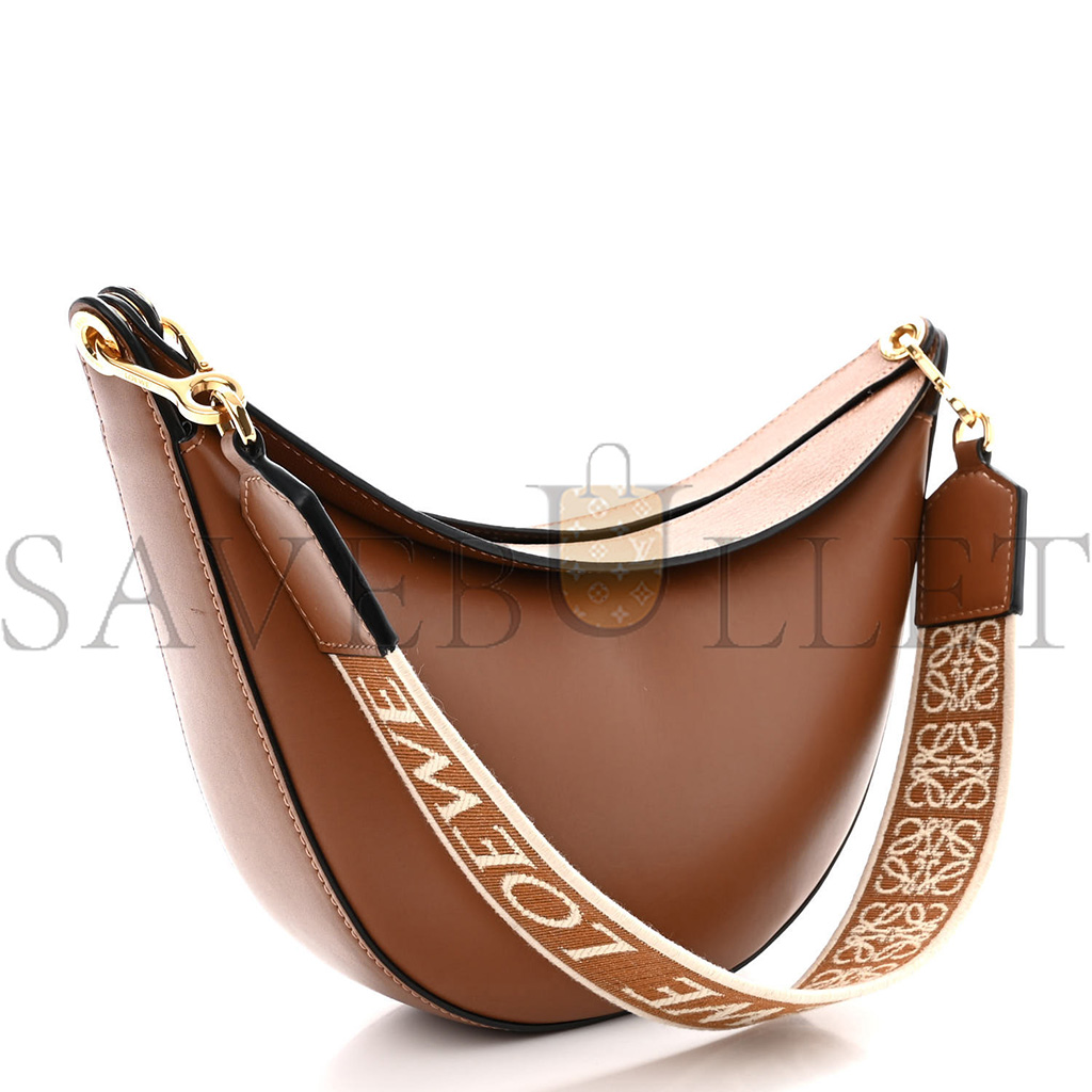 l*ew* satin calfskin jacquard luna bag pecan (28*14*6cm)