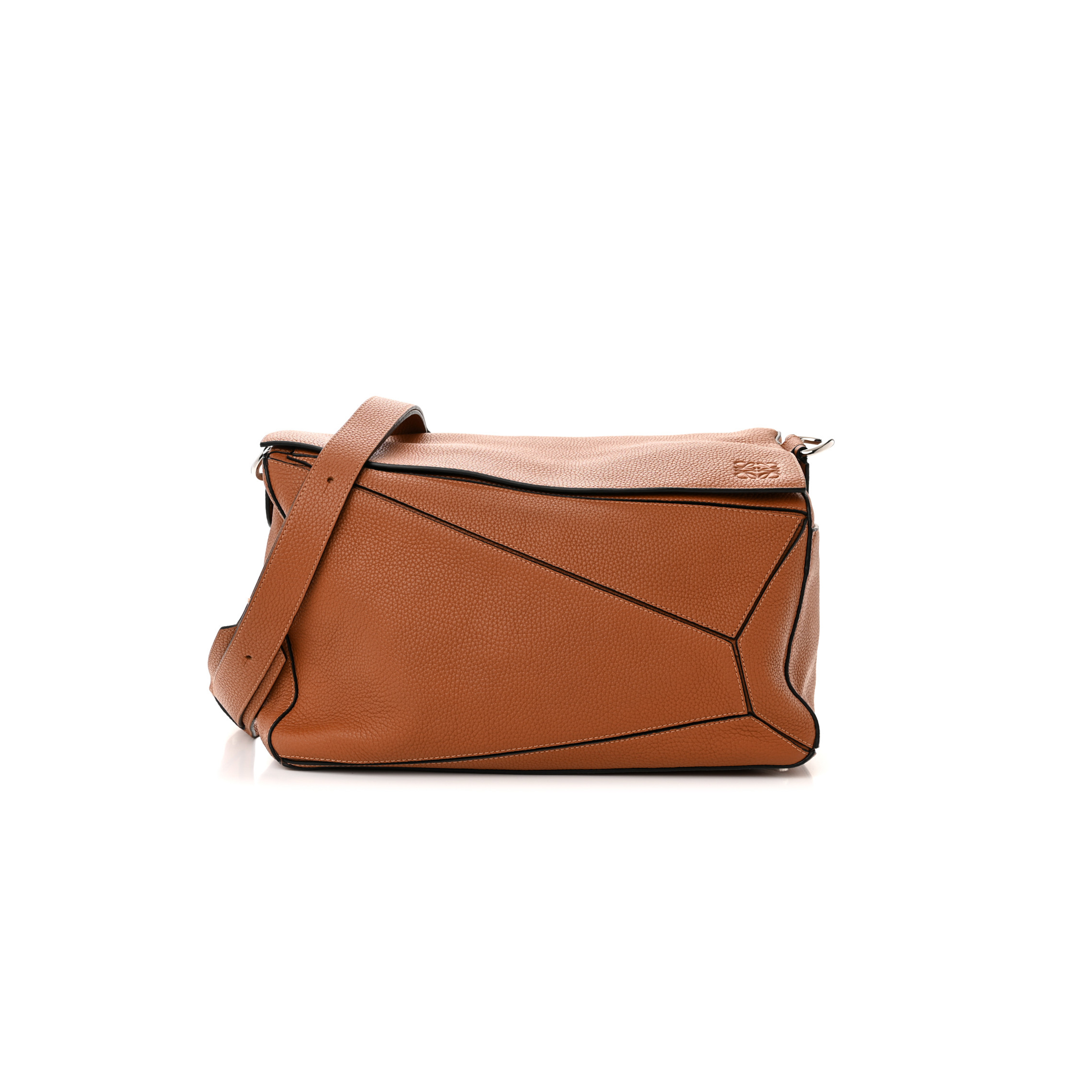 l*ew* calfskin large puzzle bag tan (36.5*23*19cm)