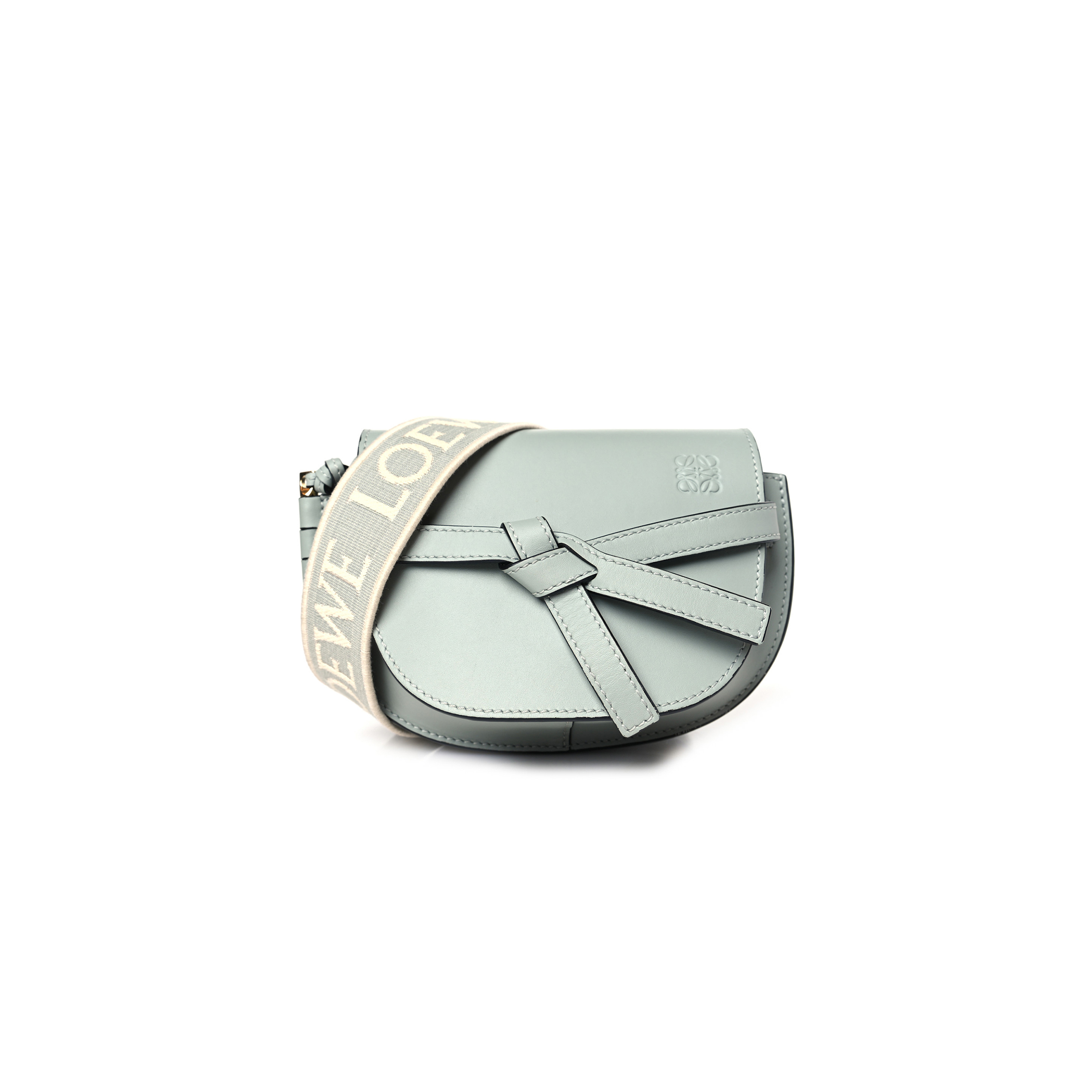 l*ew* calfskin mini gate dual bag ash grey (24*18*11cm)