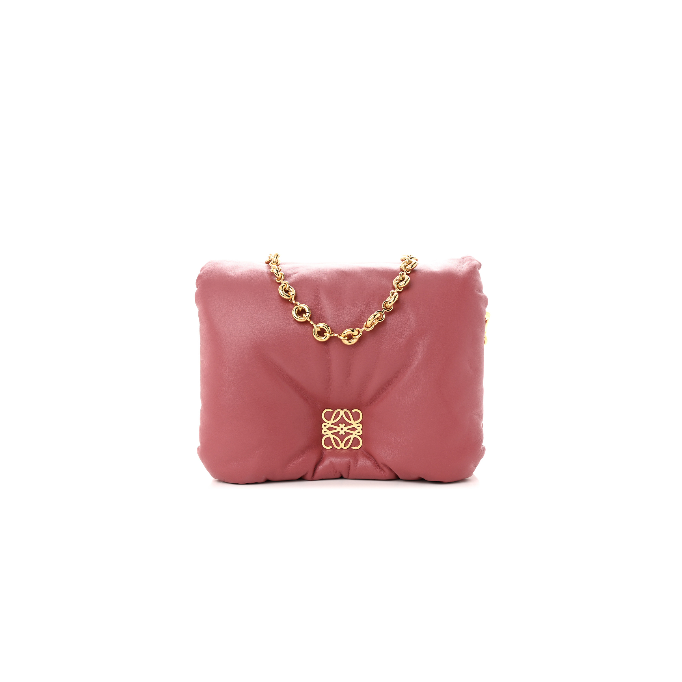 l*ew* lambskin goya puffer bag plumrose (23*18*5cm)