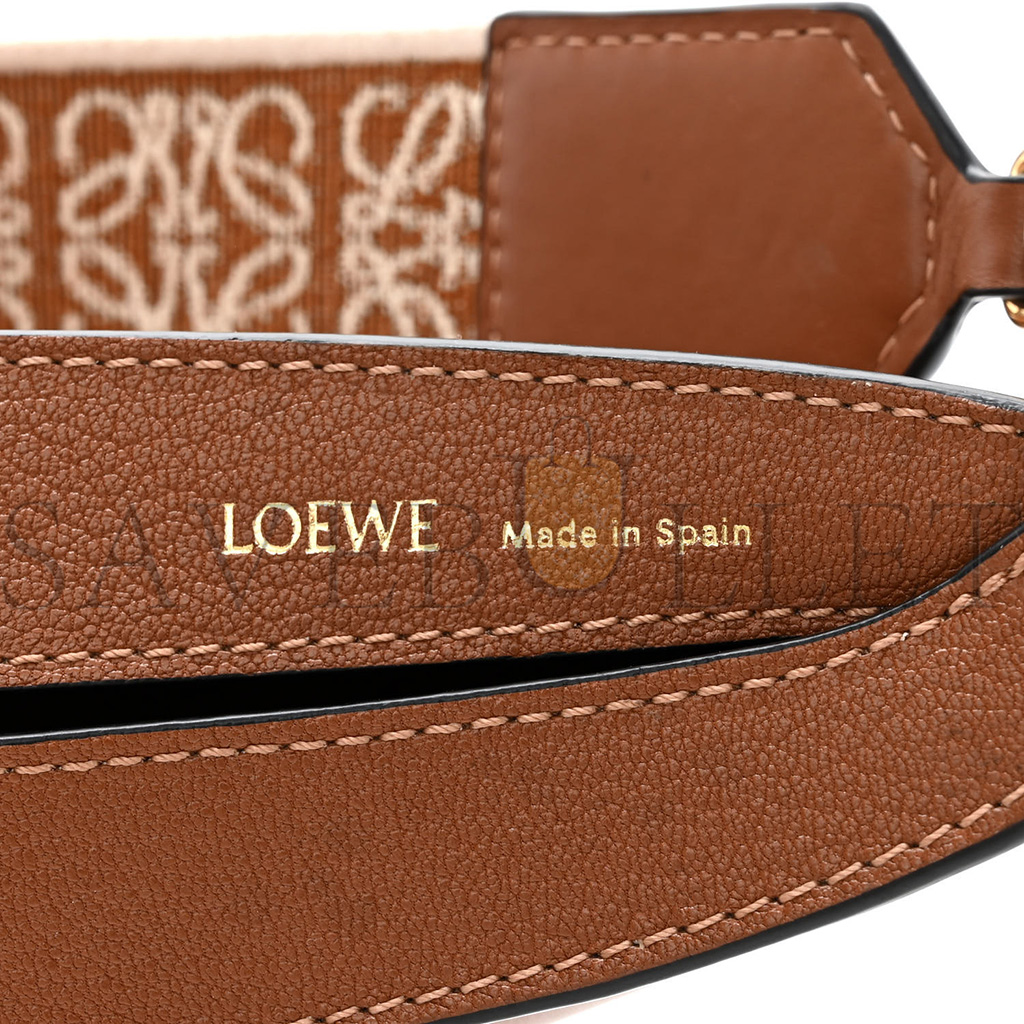 l*ew* satin calfskin jacquard luna bag pecan (28*14*6cm)