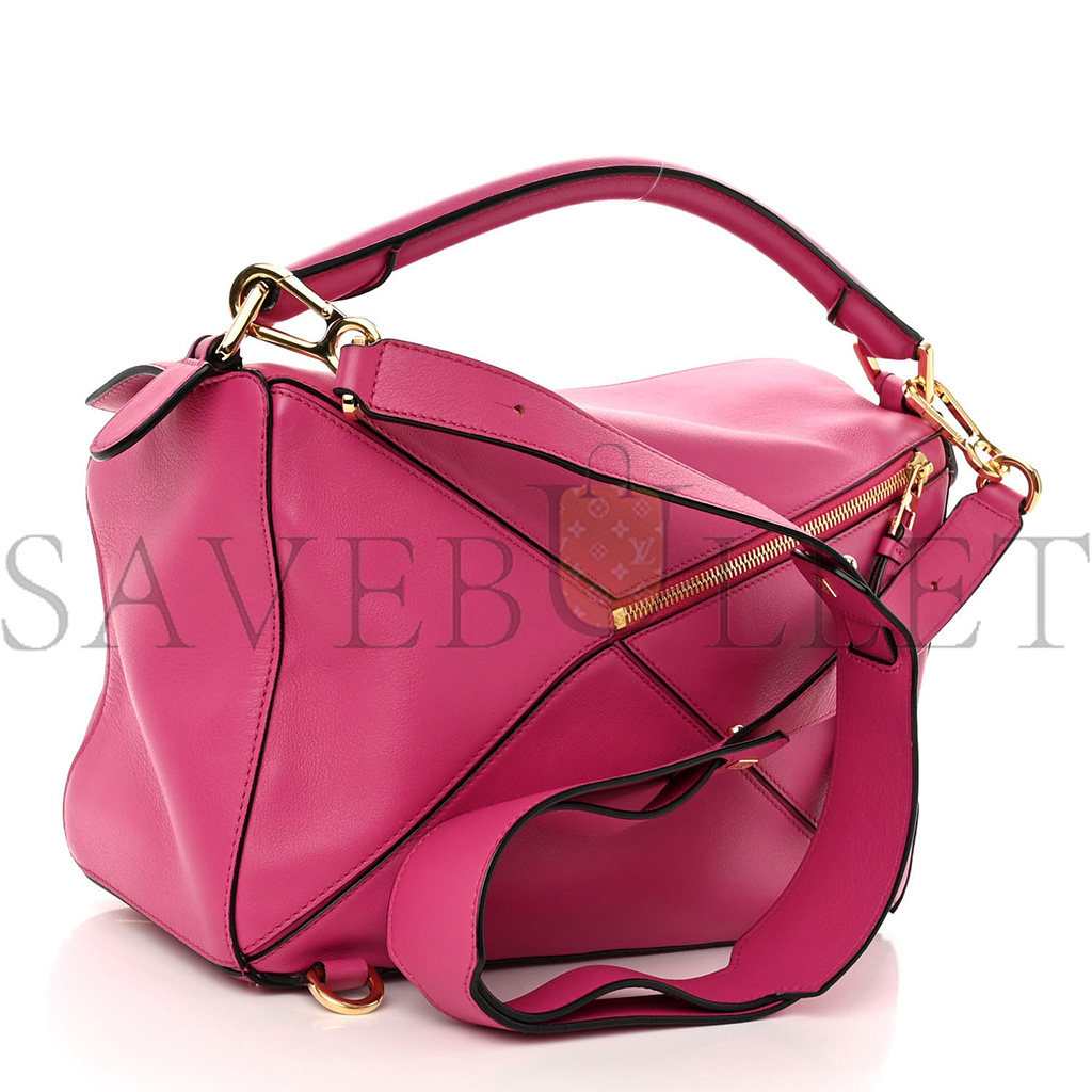 l*ew* calfskin medium puzzle bag fuchsia (29*18*12cm)