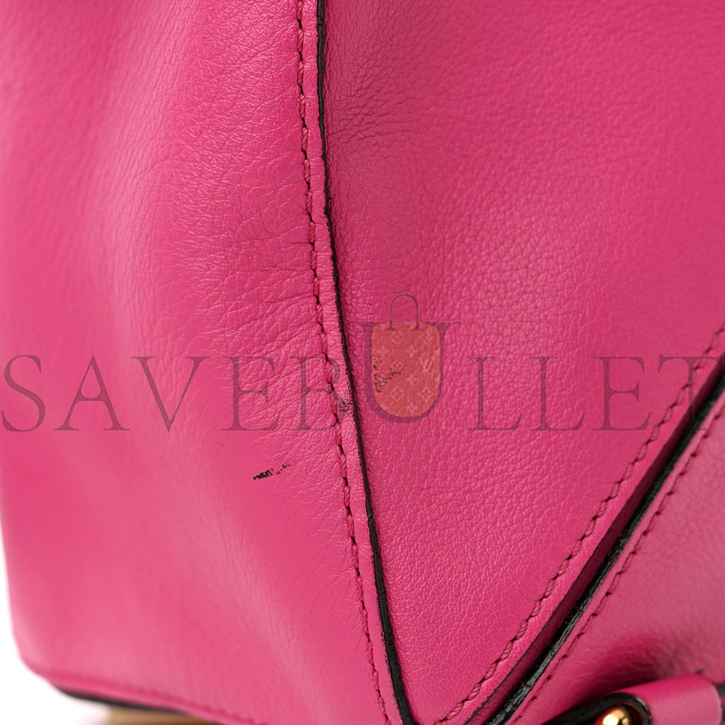 l*ew* calfskin small puzzle bag fuchsia (24*16.5*10.5cm)