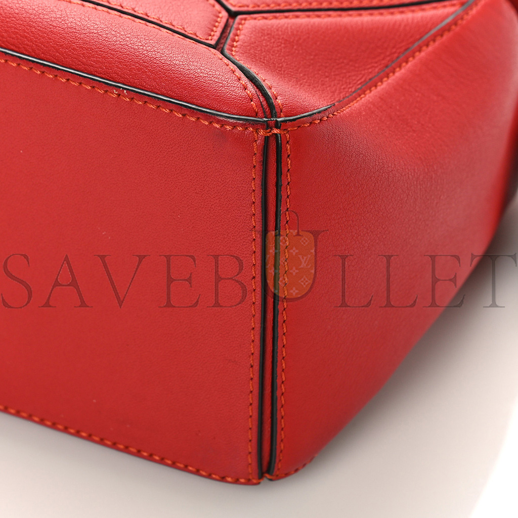l*ew* calfskin small puzzle bag scarlet (24*16.5*10.5cm)