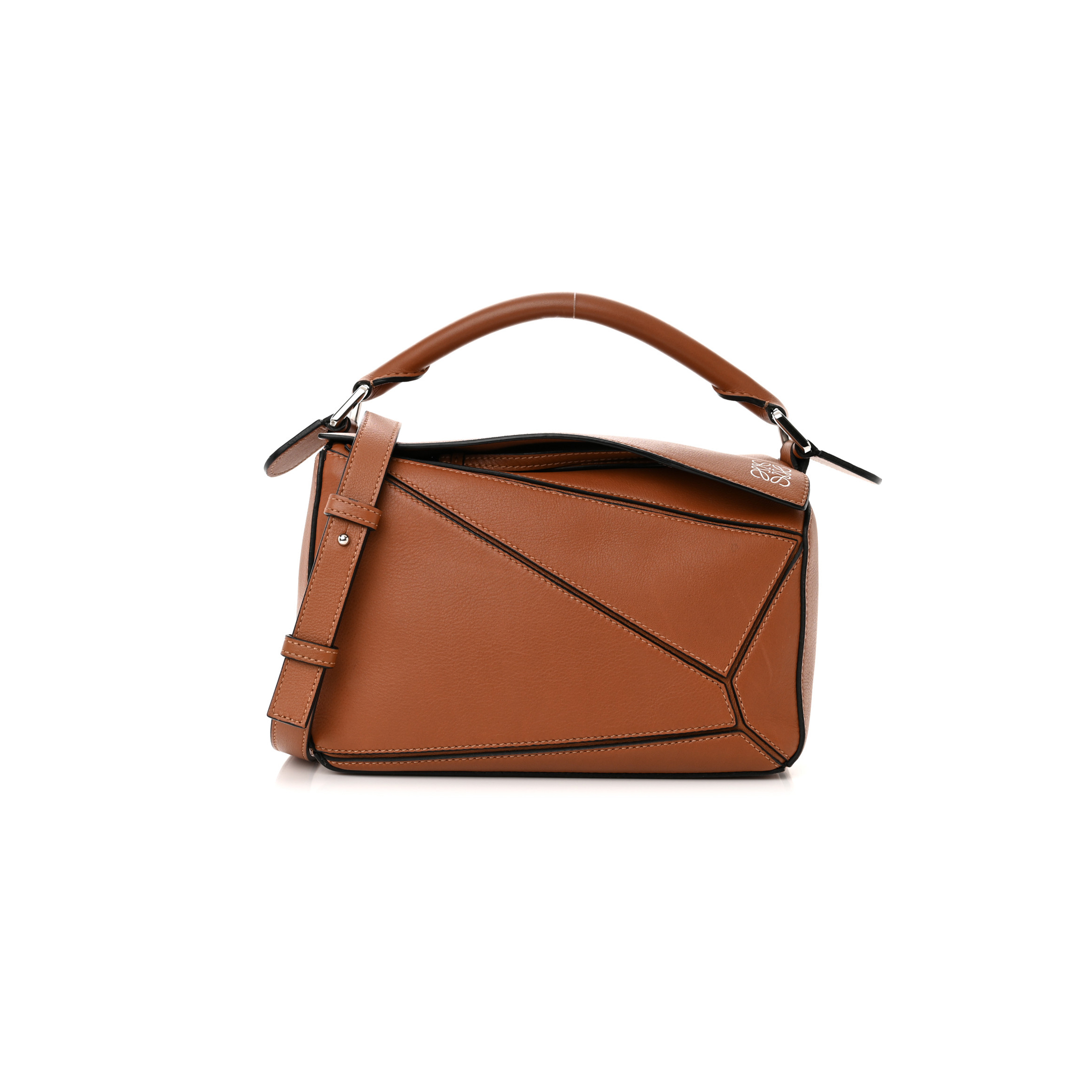 l*ew* calfskin small puzzle bag tan (24*16.5*10.5cm)