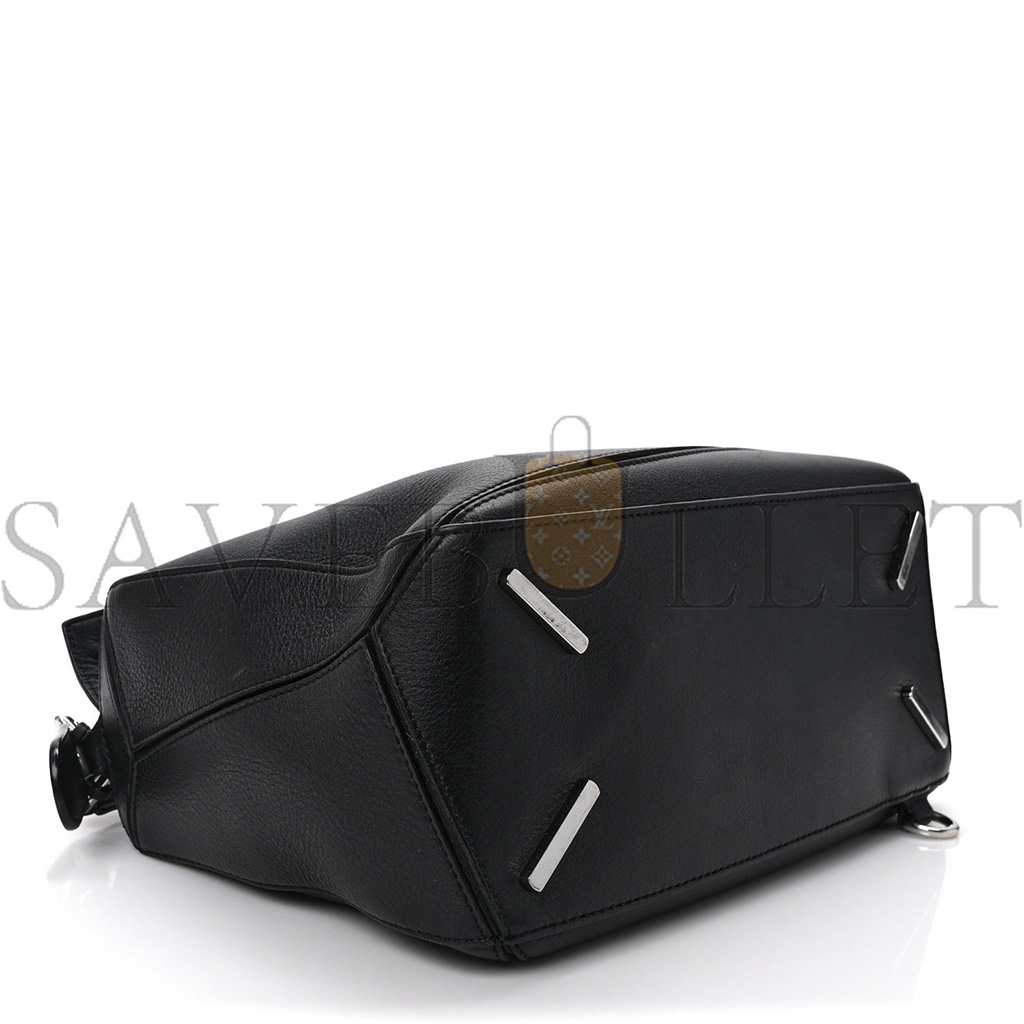 l*ew* calfskin medium puzzle bag black (29*19.5*14cm)