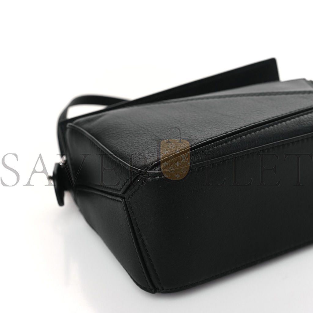 l*ew* calfskin mini puzzle bag black (18*12.5*8cm)