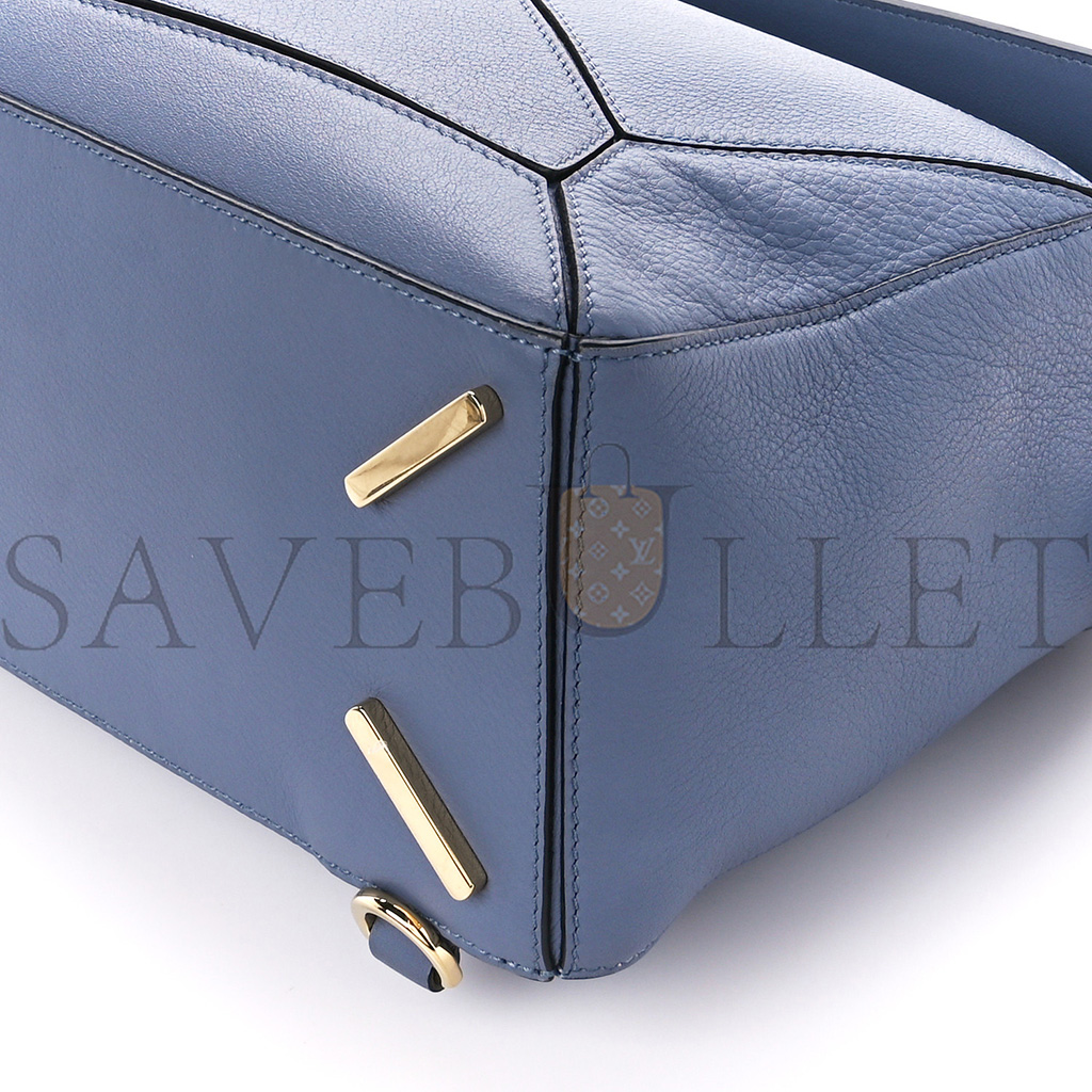 l*ew* calfskin medium puzzle bag blue (29*19.5*14cm)