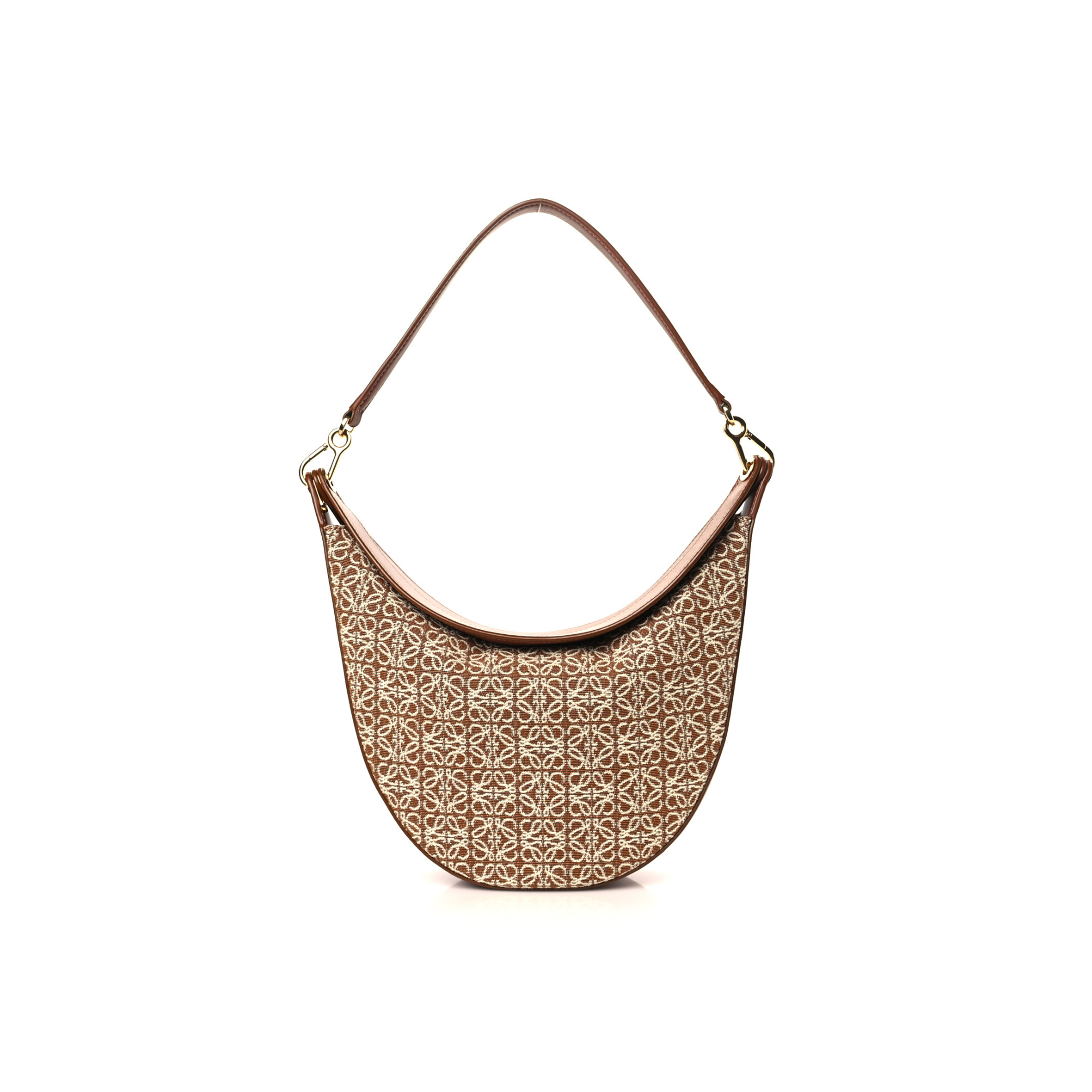 l*ew* jacquard anagram clalfskin luna bag tan (26*17*8cm)