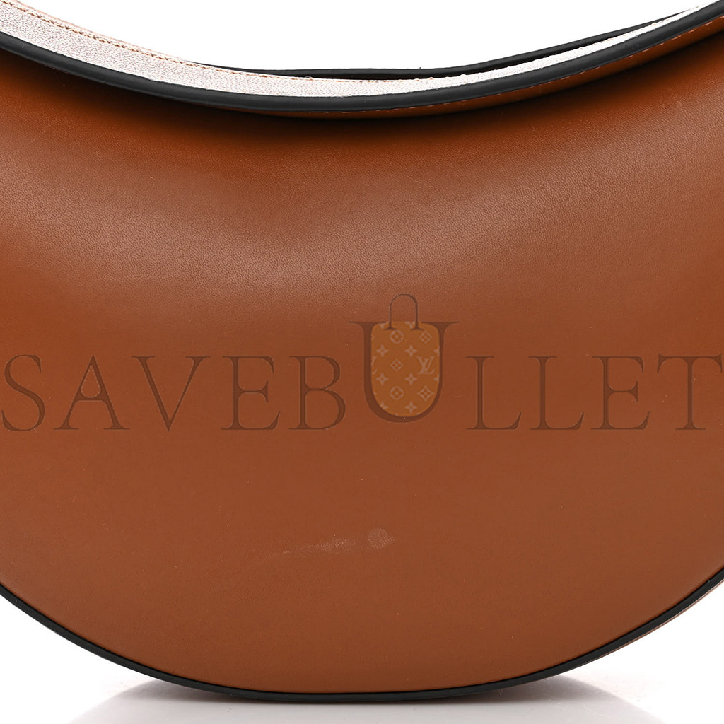 l*ew* satin calfskin jacquard luna bag pecan (28*22*6cm)