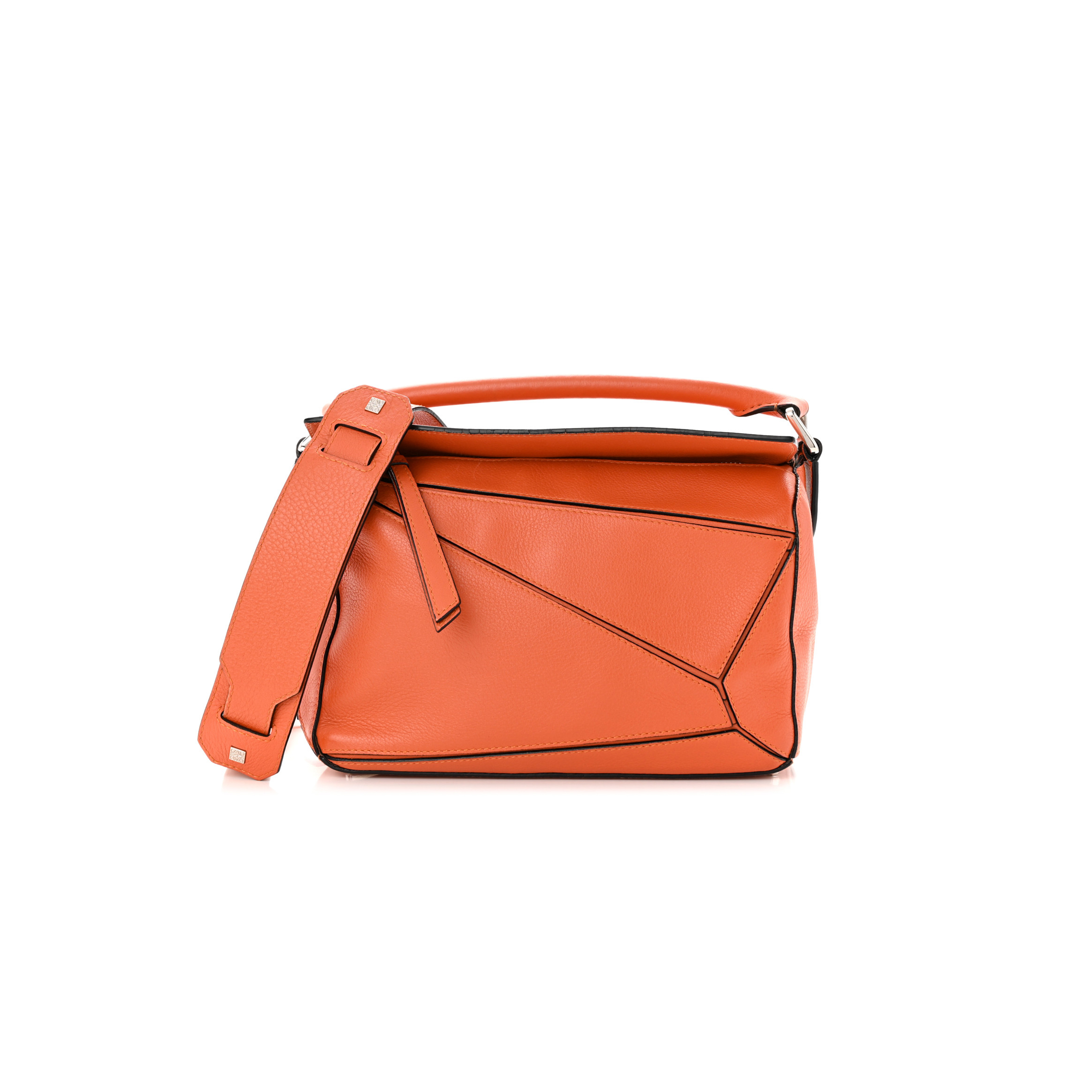 l*ew* calfskin small puzzle bag coral (24*16.5*10.5cm)