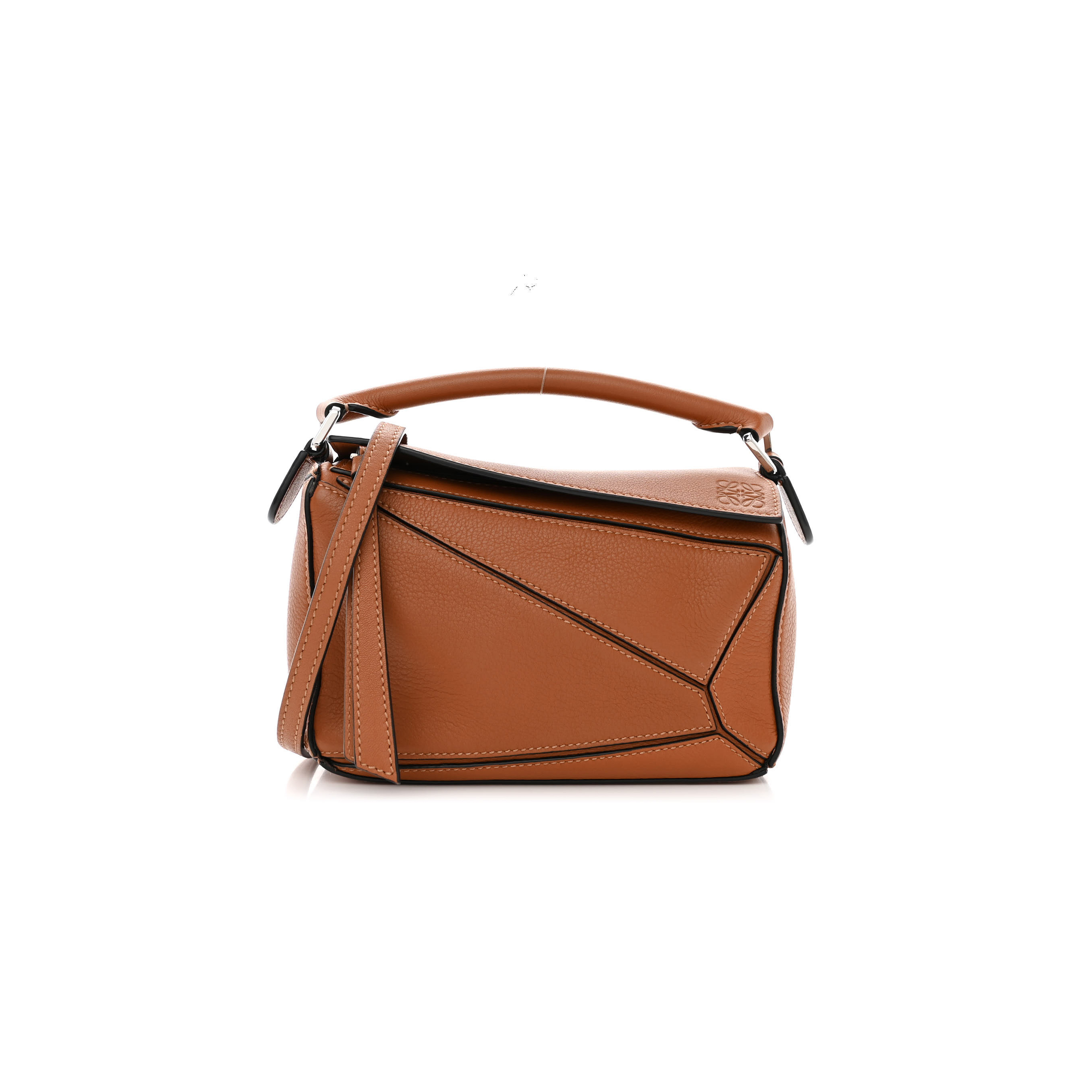 l*ew* calfskin mini puzzle bag tan (18*12.5*8cm)