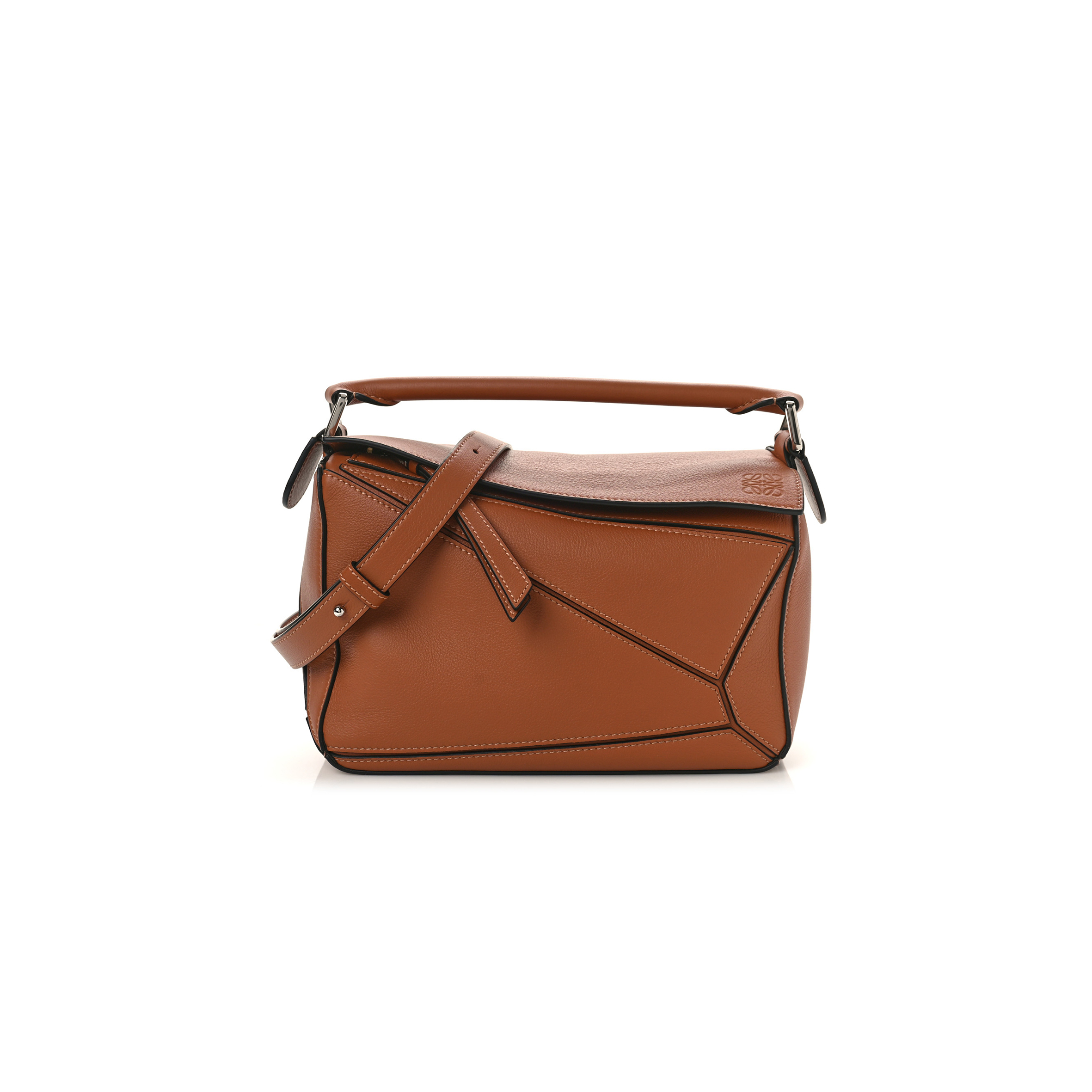 l*ew* calfskin small puzzle bag tan (24*16.5*10.5cm)