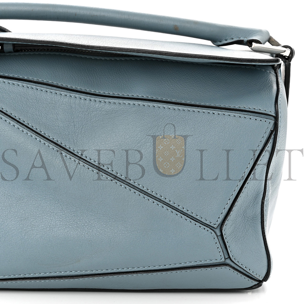 l*ew* calfskin small puzzle bag stone blue (24*16.5*10.5cm)