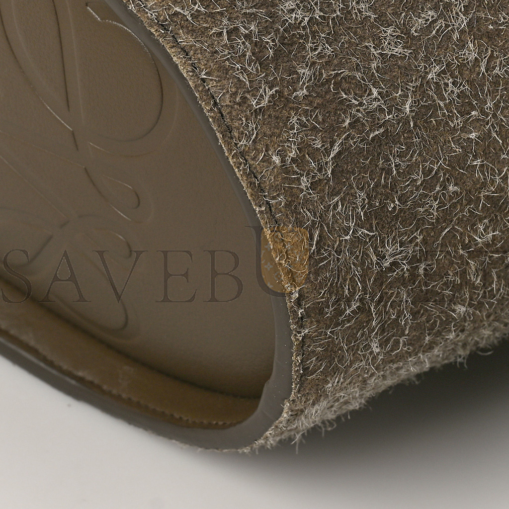 l*ew* brushed suede large elephant crossbody bag lichen grey (22*15*10cm)