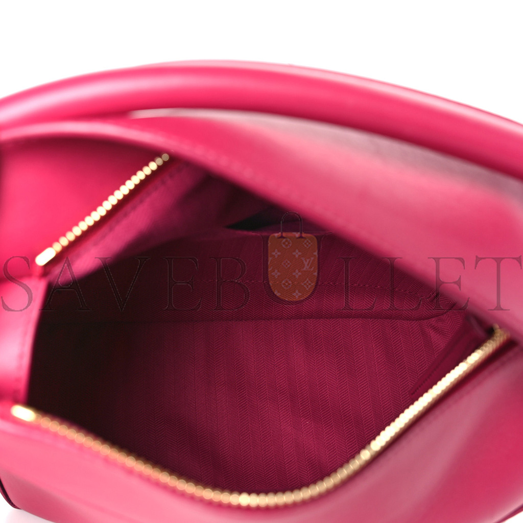 l*ew* satin calfskin monoCh*0me small puzzle edge bag ruby red glaze (24*16.5*10.5cm)