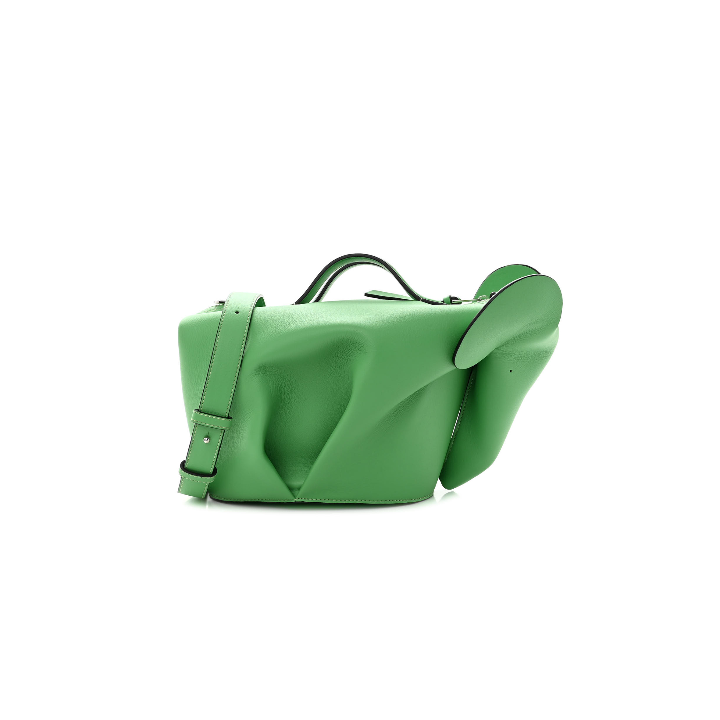 l*ew* calfskin large elephant crossbody bag apple green (20*15*14cm)