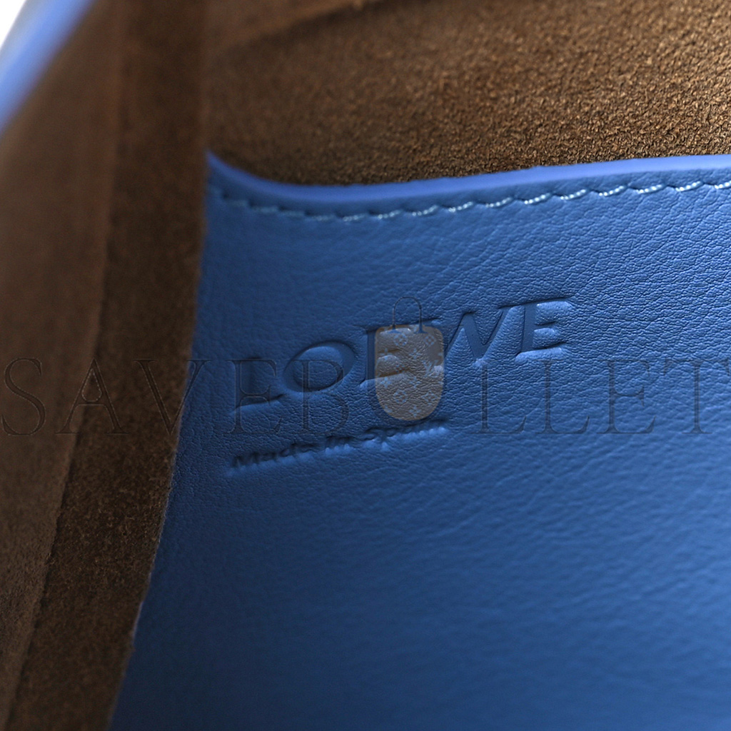 l*ew* calfskin small hammock nugget shoulder bag celestine blue (23*20*18cm)