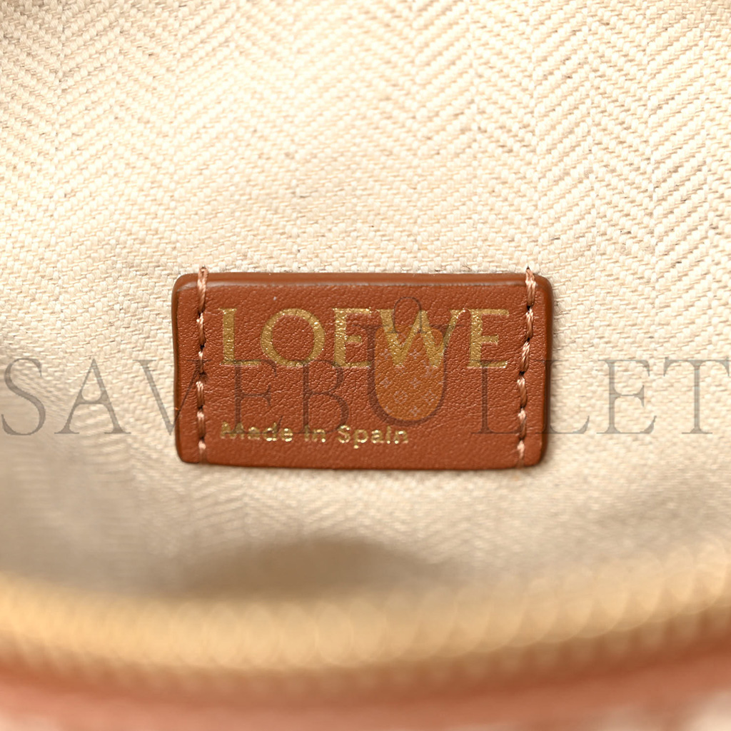 l*ew* jacquard anagram calfskin small cubi bag tan pecan (20*18*13cm)