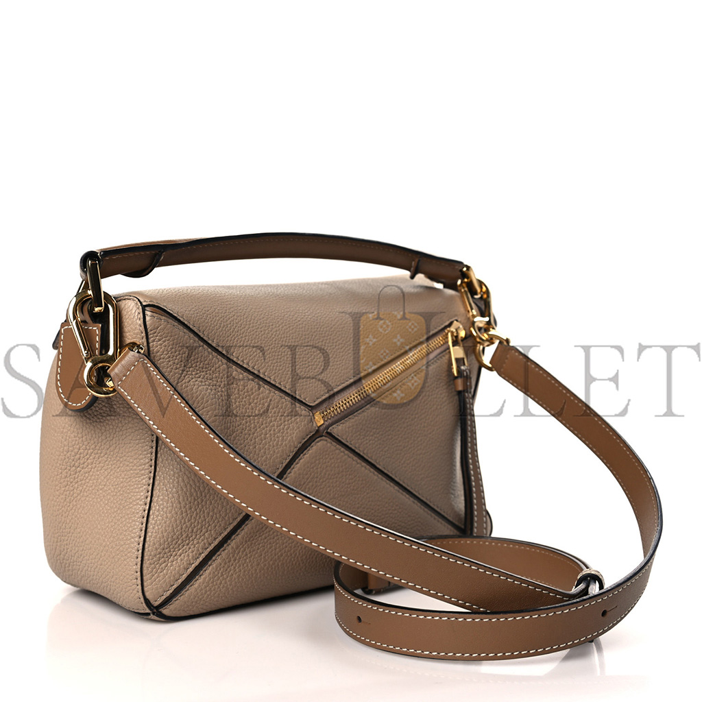 l*ew* grained calfskin small puzzle bag sand mink (24*16.5*10.5cm)