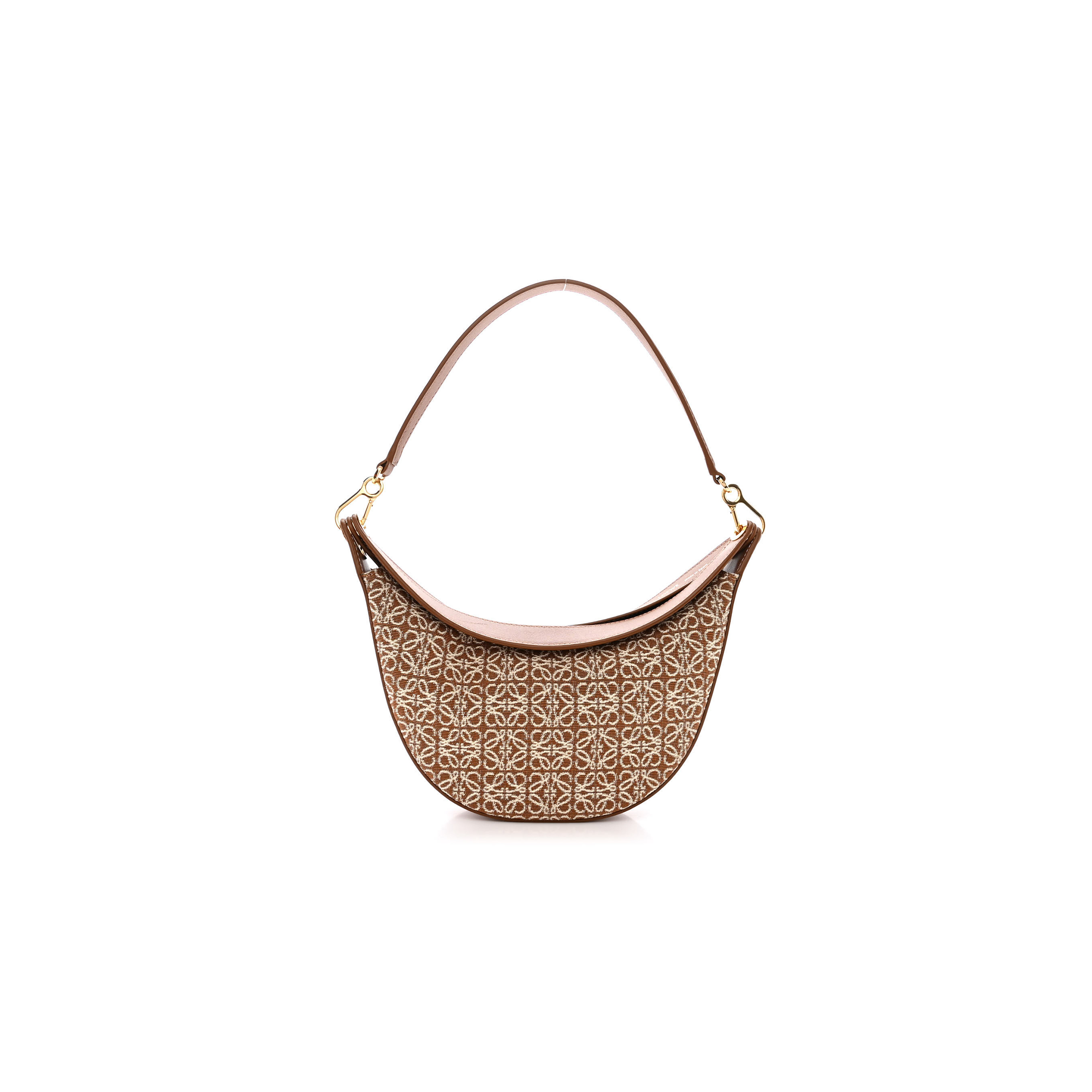 l*ew* jacquard anagram calfskin small luna bag tan pecan (23*18*6cm)