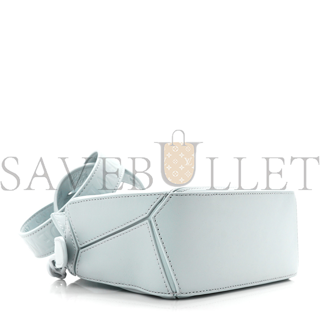 l*ew* calfskin small puzzle bag aqua (18*12.5*8cm)