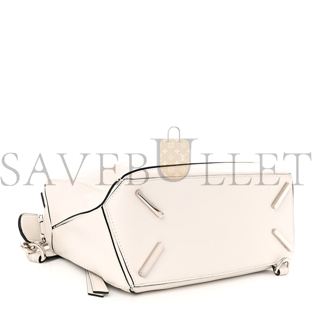 l*ew* grained calfskin small puzzle bag white (24*16.5*10.5cm)