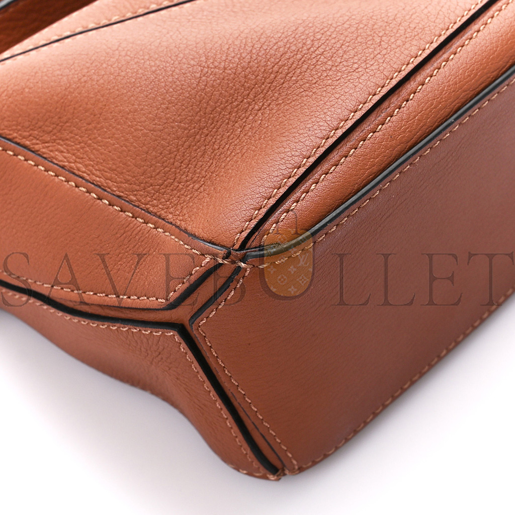 l*ew* calfskin mini puzzle bag tan (18*12.5*8cm)