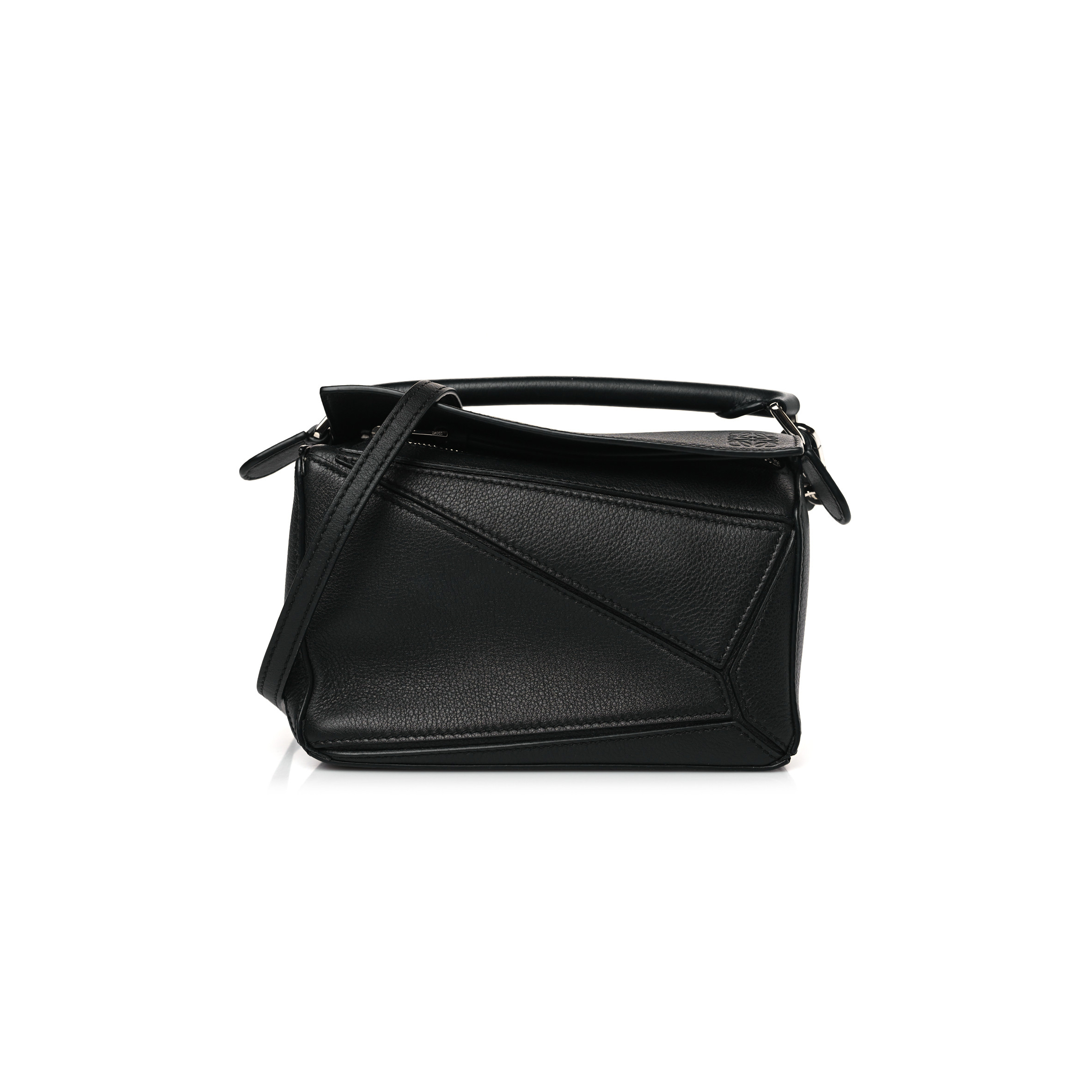 l*ew* calfskin mini puzzle bag black (18*12.5*8cm)