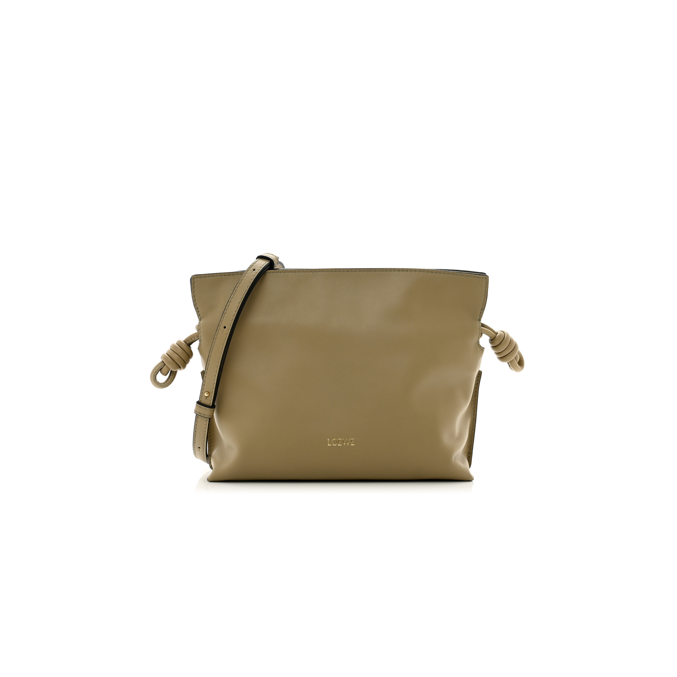 l*ew* calfskin mini flamenco knot bag light mauve (23*18*7cm)