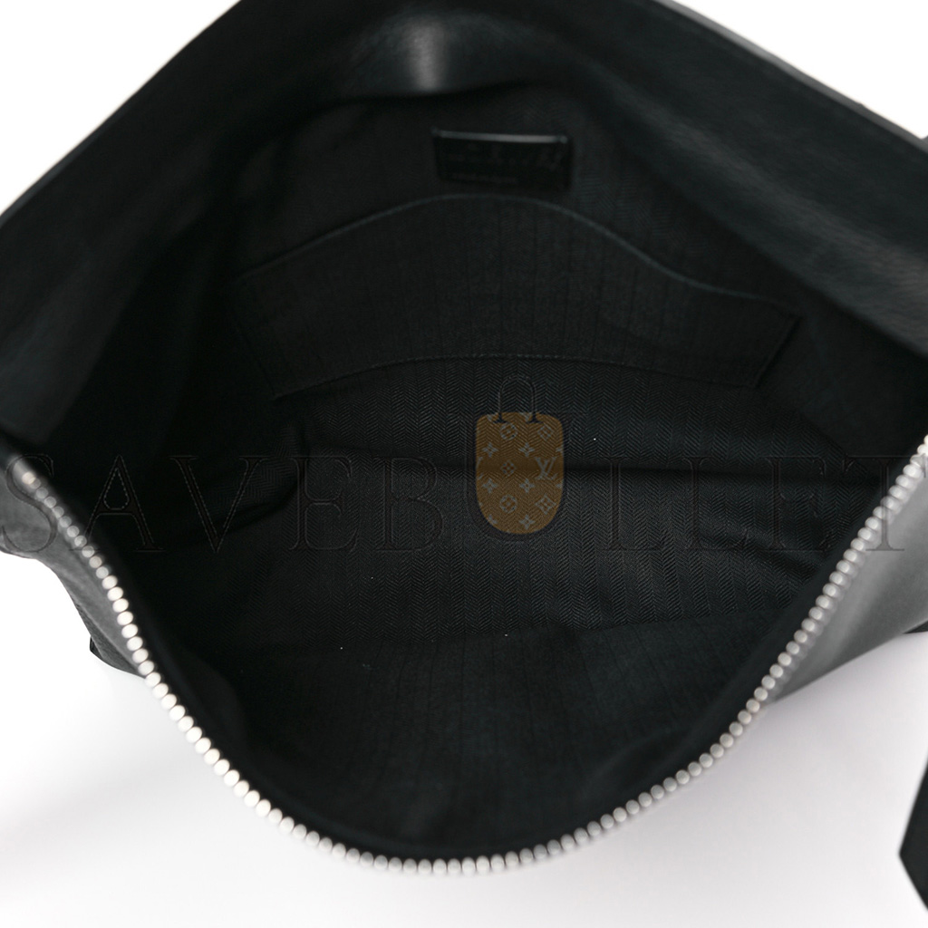 l*ew* soft grained calfskin medium t messenger bag black (35*26*8cm)