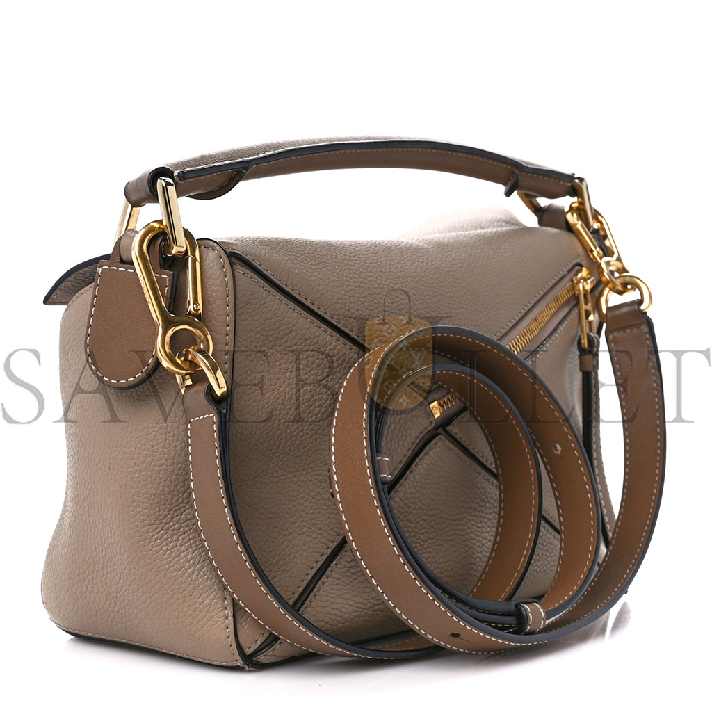 l*ew* grained calfskin small puzzle bag sand mink (24*16.5*10.5cm)