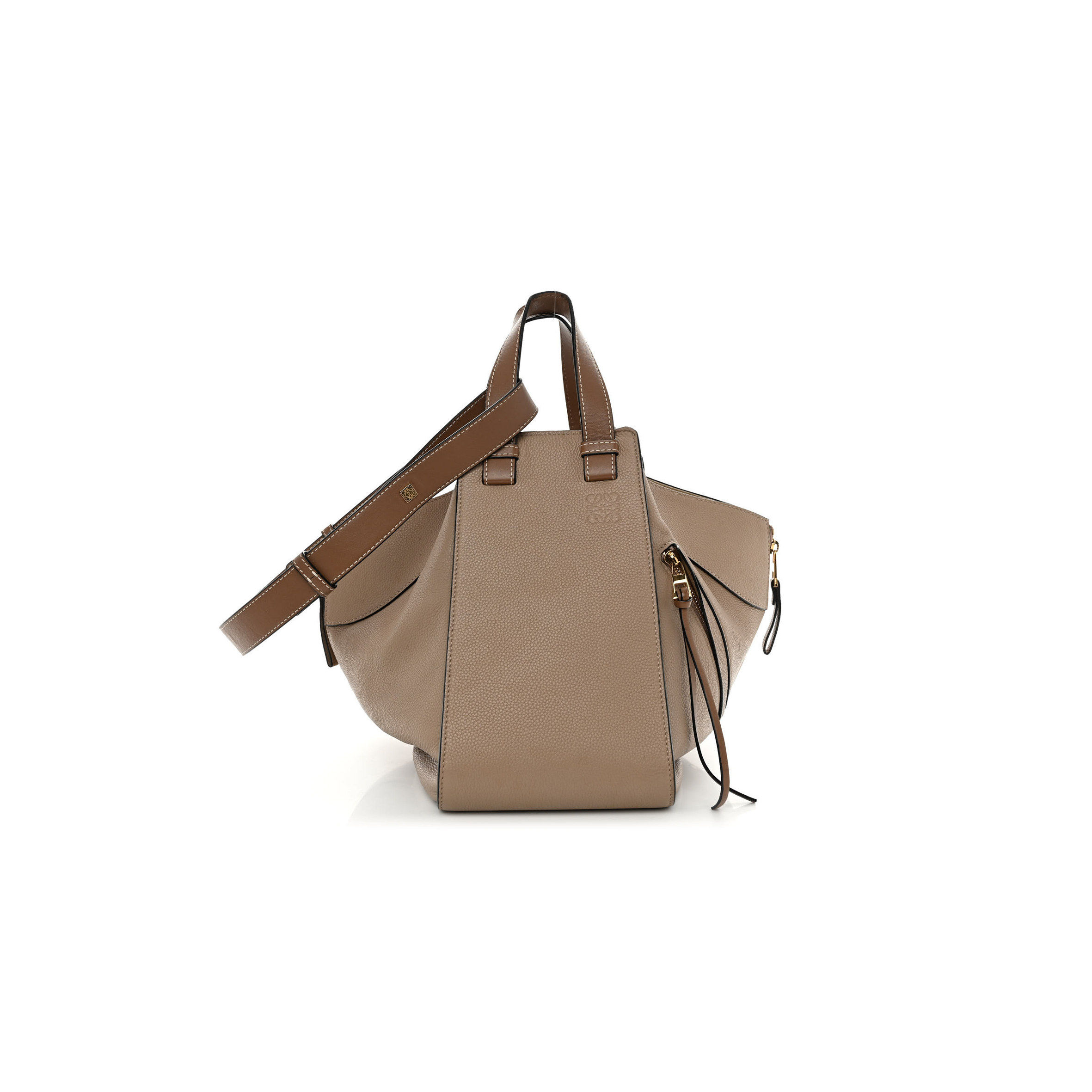 l*ew* calfskin medium hammock shoulder bag sand mink (33*30*17cm)