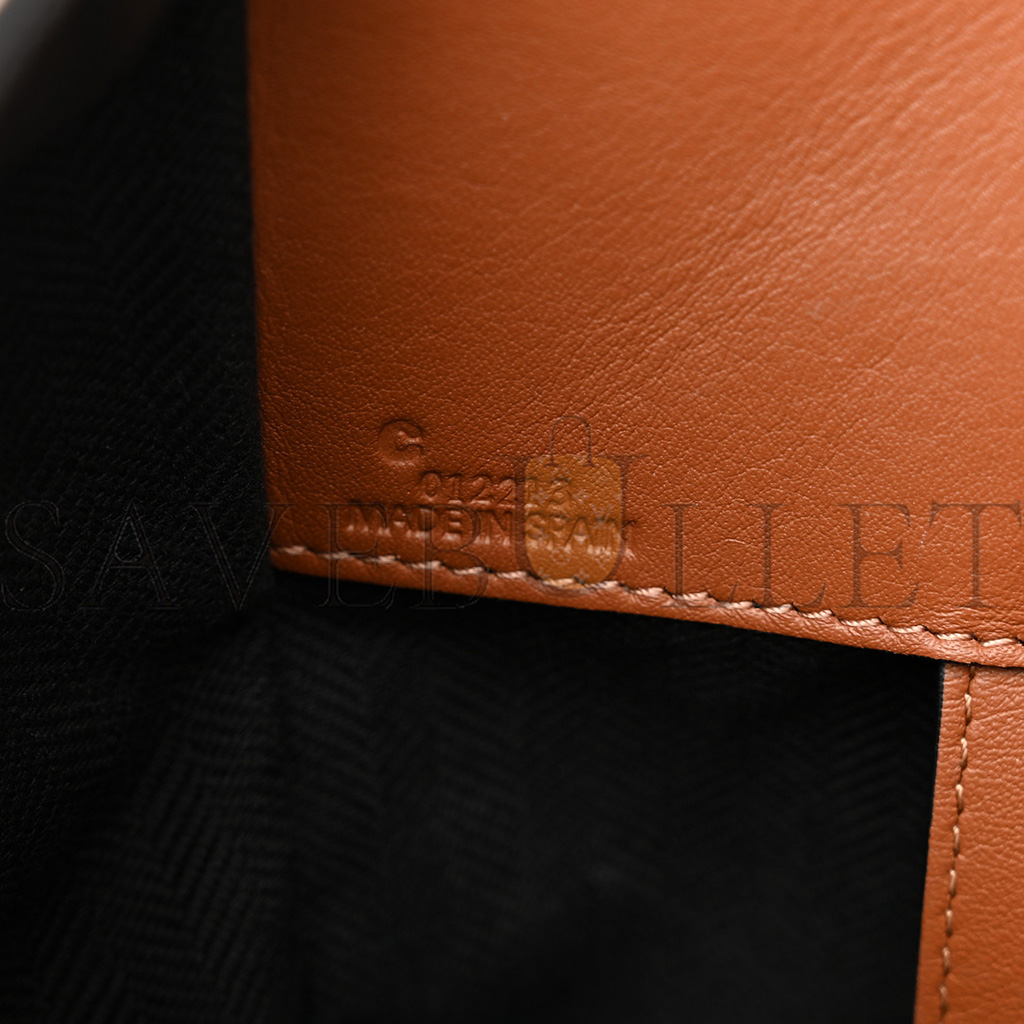 L0ew* calfskin small hammock shoulder bag tan (30*25*13.5cm)