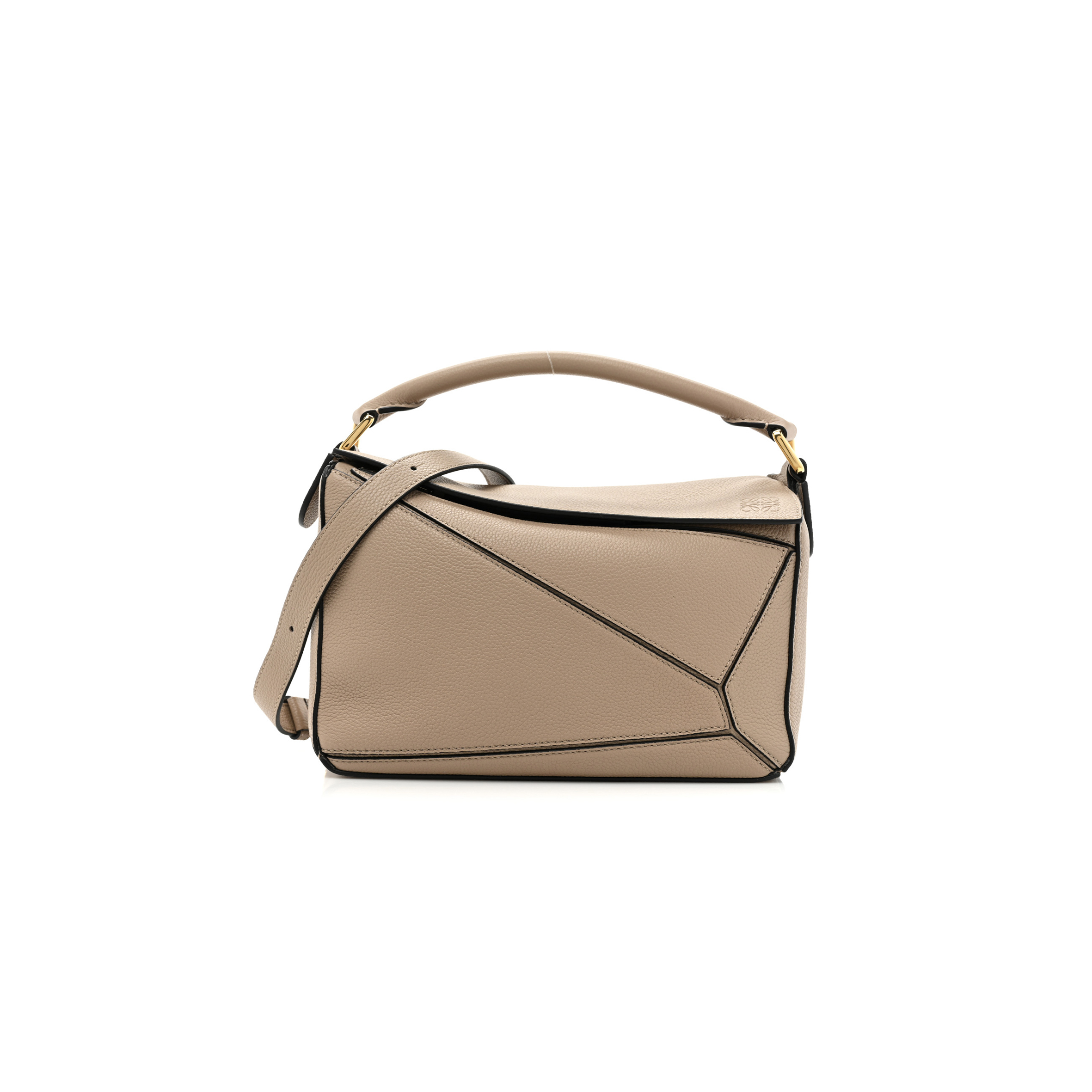 l*ew* grained calfskin small puzzle bag sand (24*16.5*10.5cm)