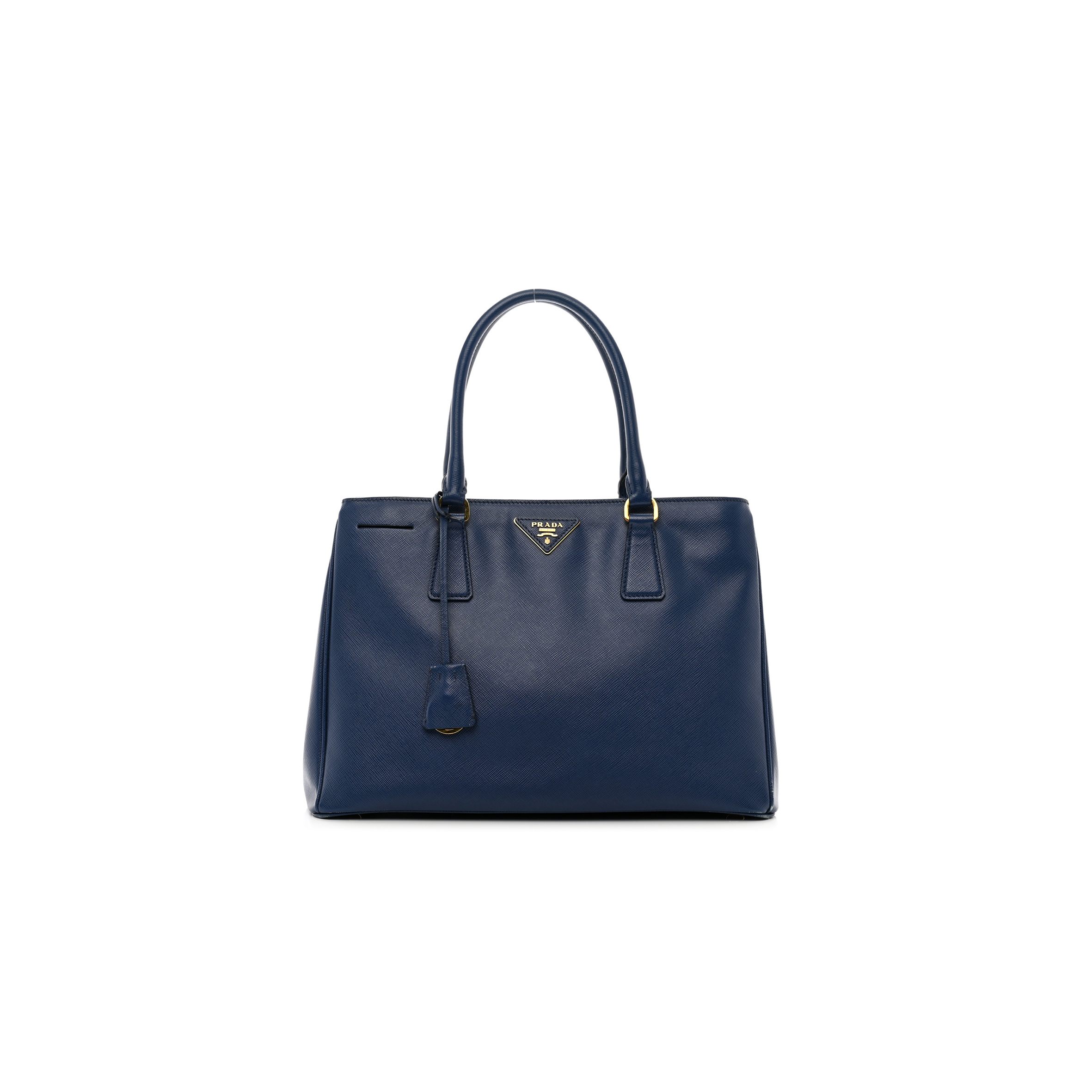 Pra*a saffiano lux medium tote bluette (33*23*14cm)