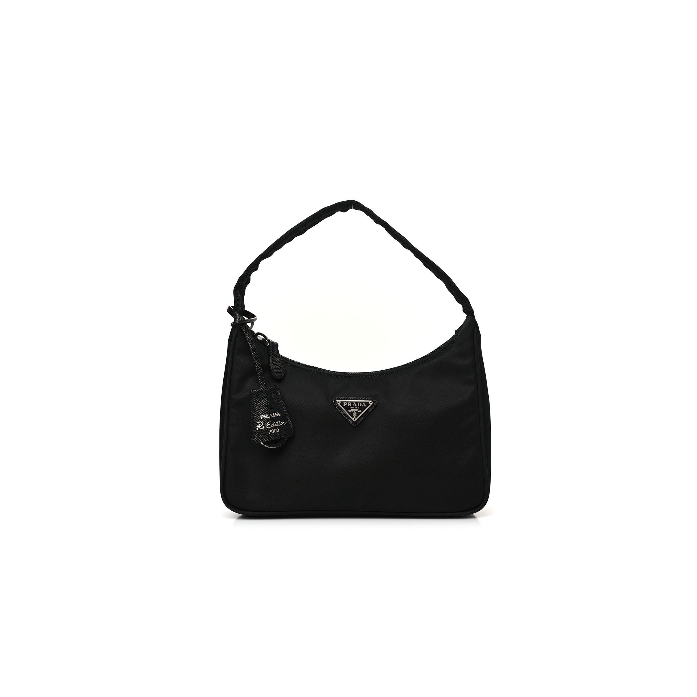 Pra*a tessuto nylon mini re-edition 2000 bag black (23*17*5cm)