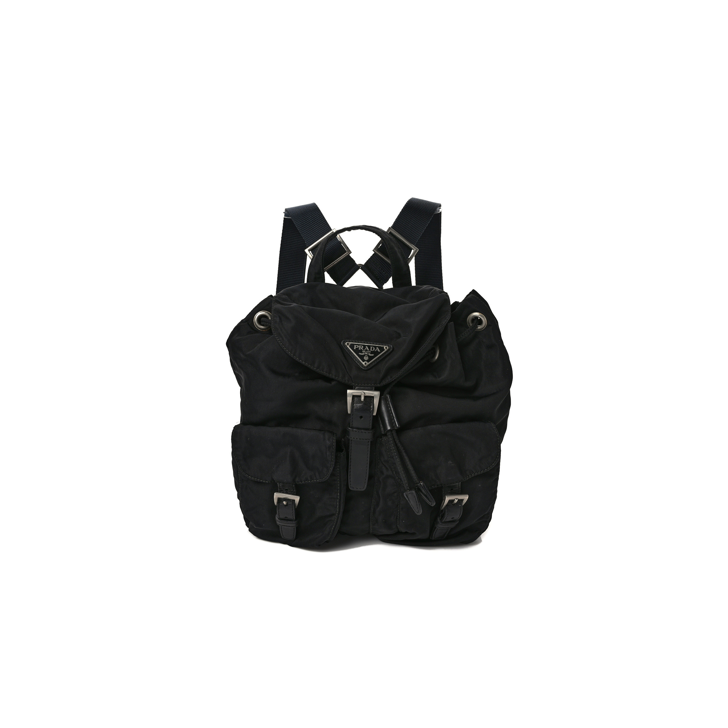 Pra*a tessuto nylon vela backpack black (30*27*13cm)