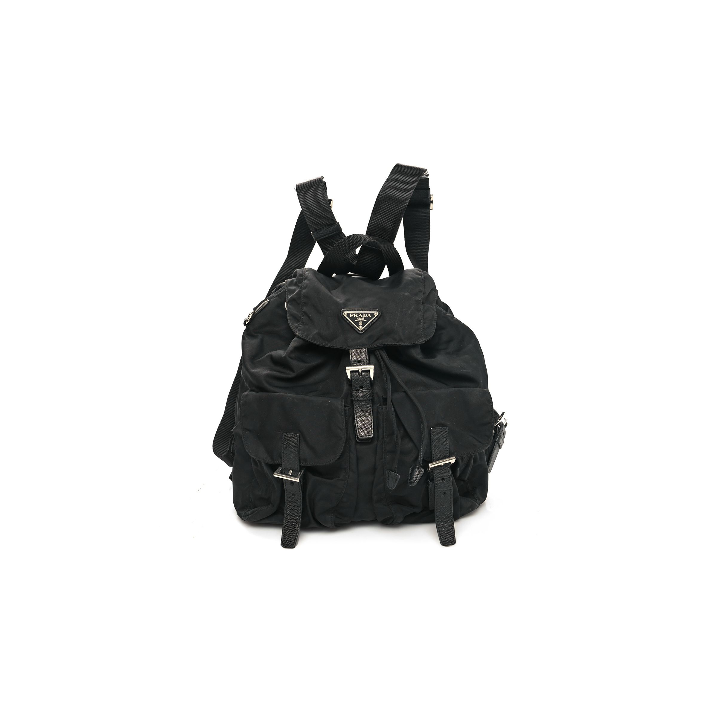 Pra*a nylon vela medium backpack black (30*30*14cm)