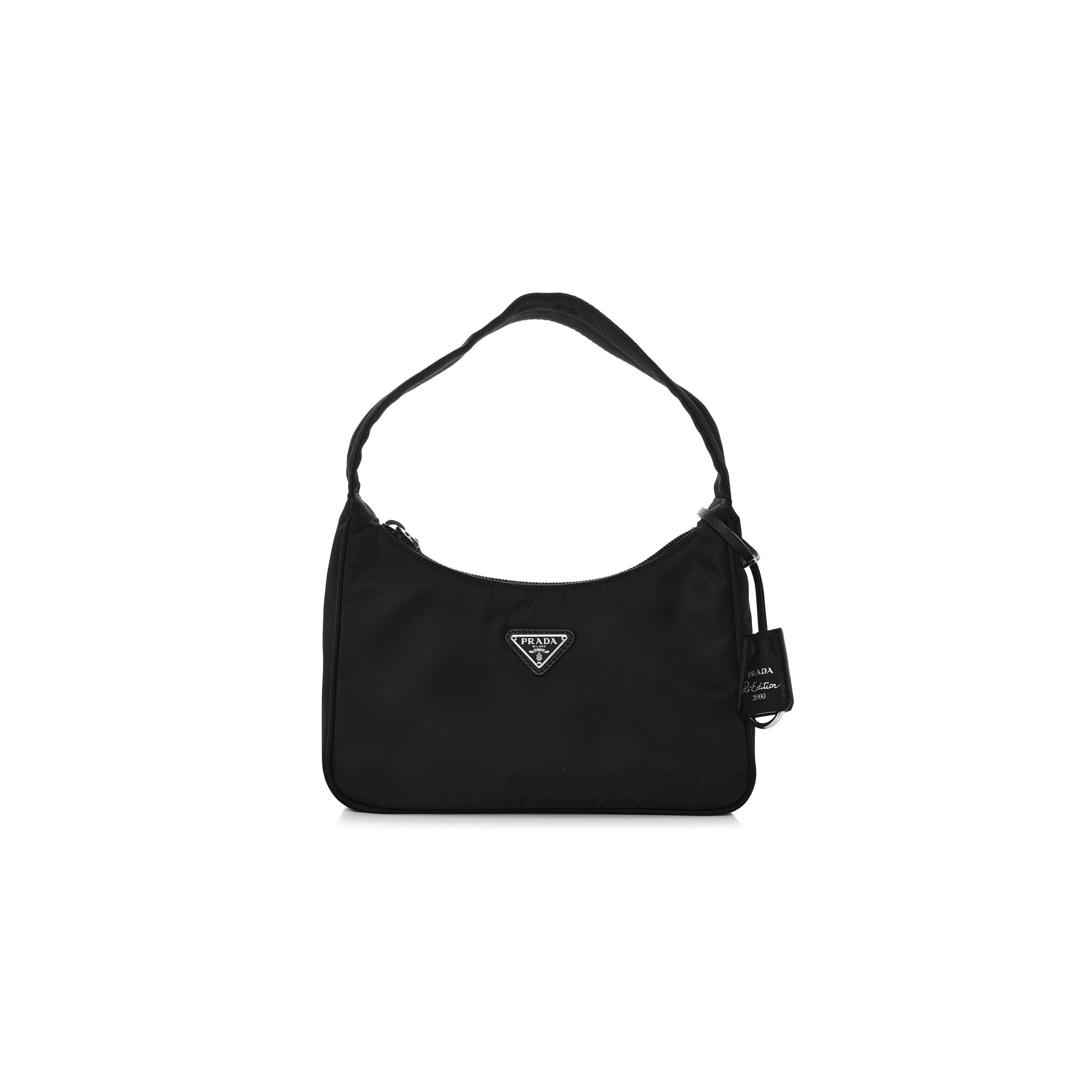 Pra*a tessuto nylon mini re-edition 2000 bag black (22*16*6cm)