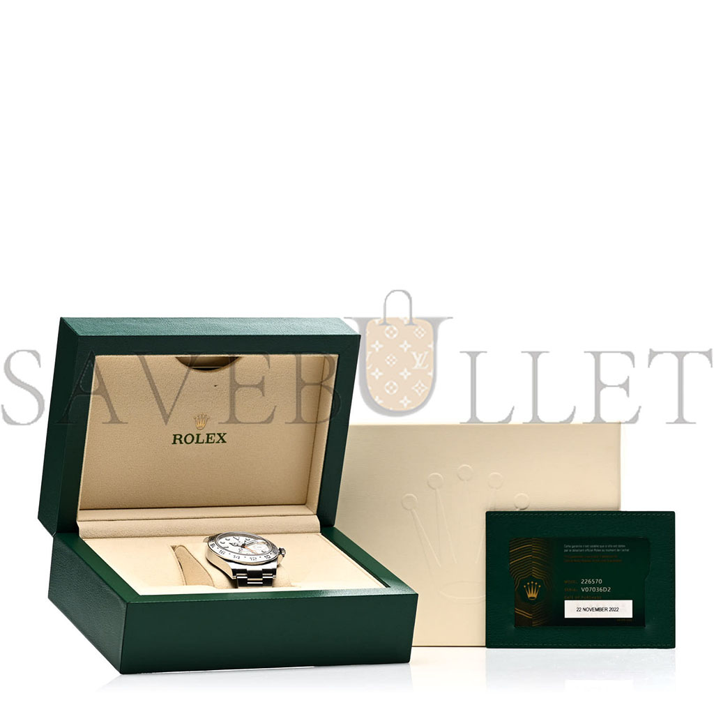 R*l*x stainless steel 42mm oyster perpetual date explorer ii watch white 226570