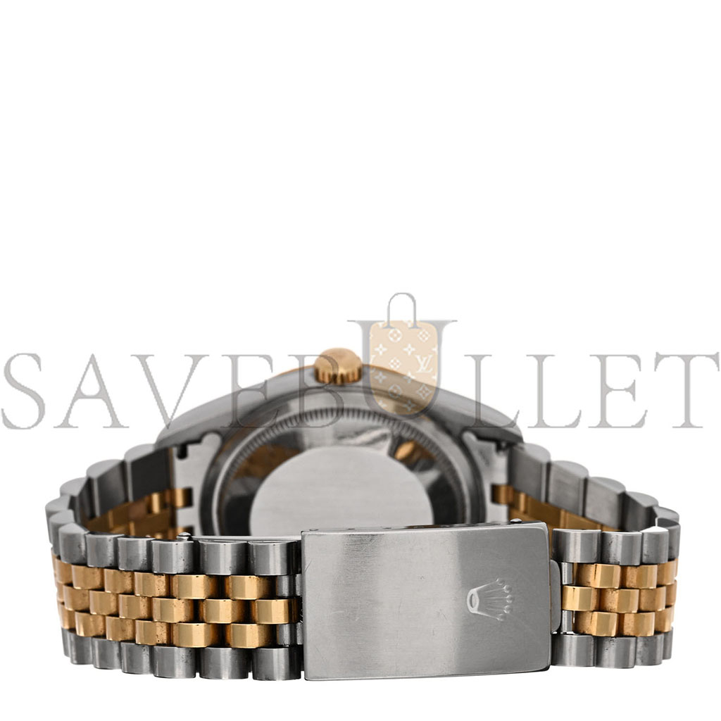 R*l*x stainless steel 18k yellow gold 36mm oyster perpetual datejust watch white roman 16233