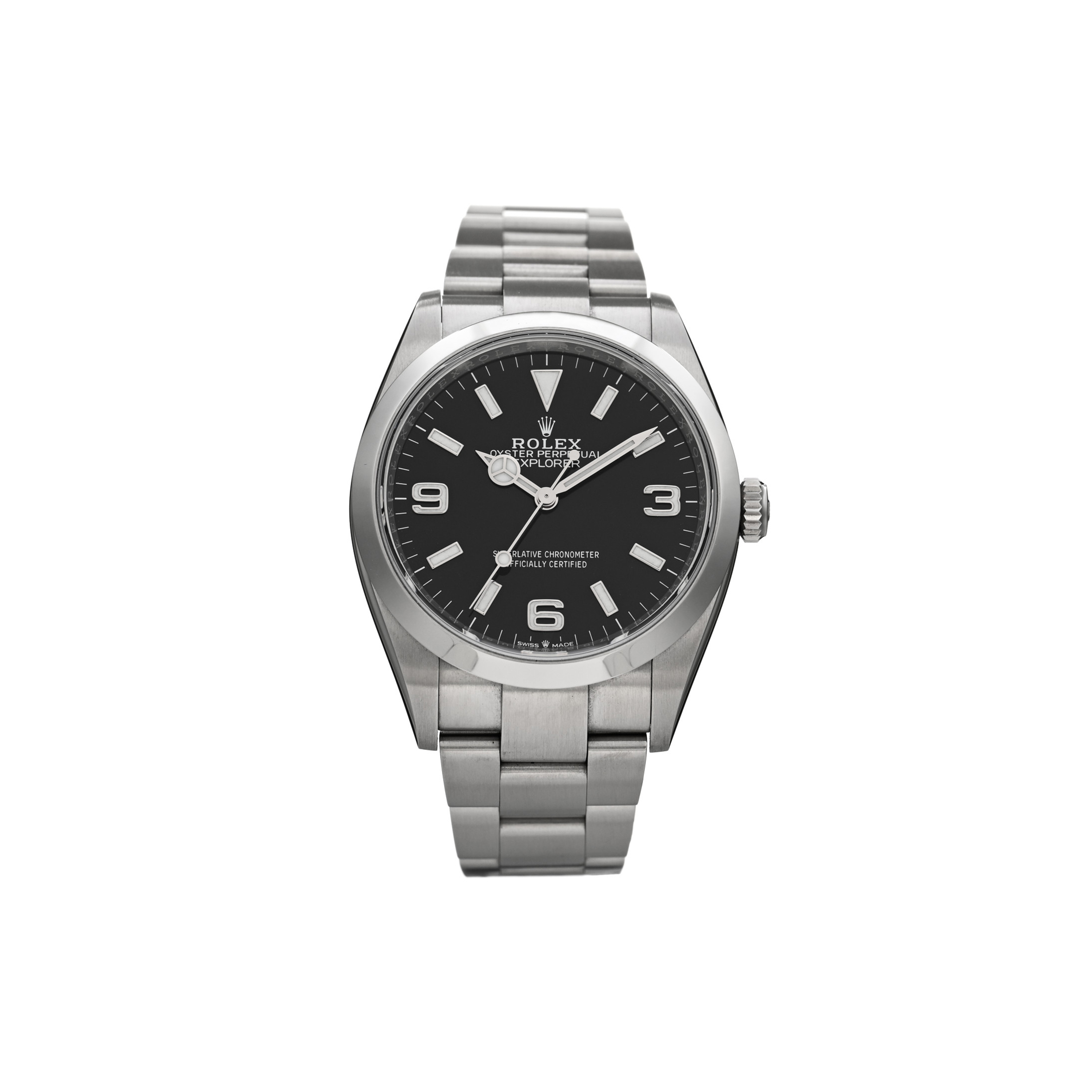R*l*x stainless steel 36mm oyster perpetual explorer watch black 124270