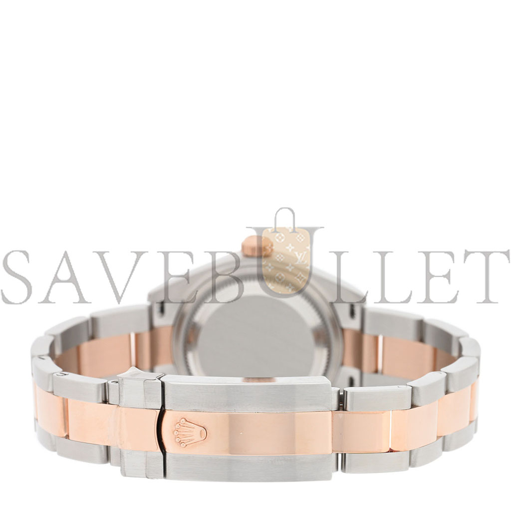 r*l*x stainless steel 18k everose gold Di*m*nd mother of pearl 28mm oyster perpetual datejust watch 279171