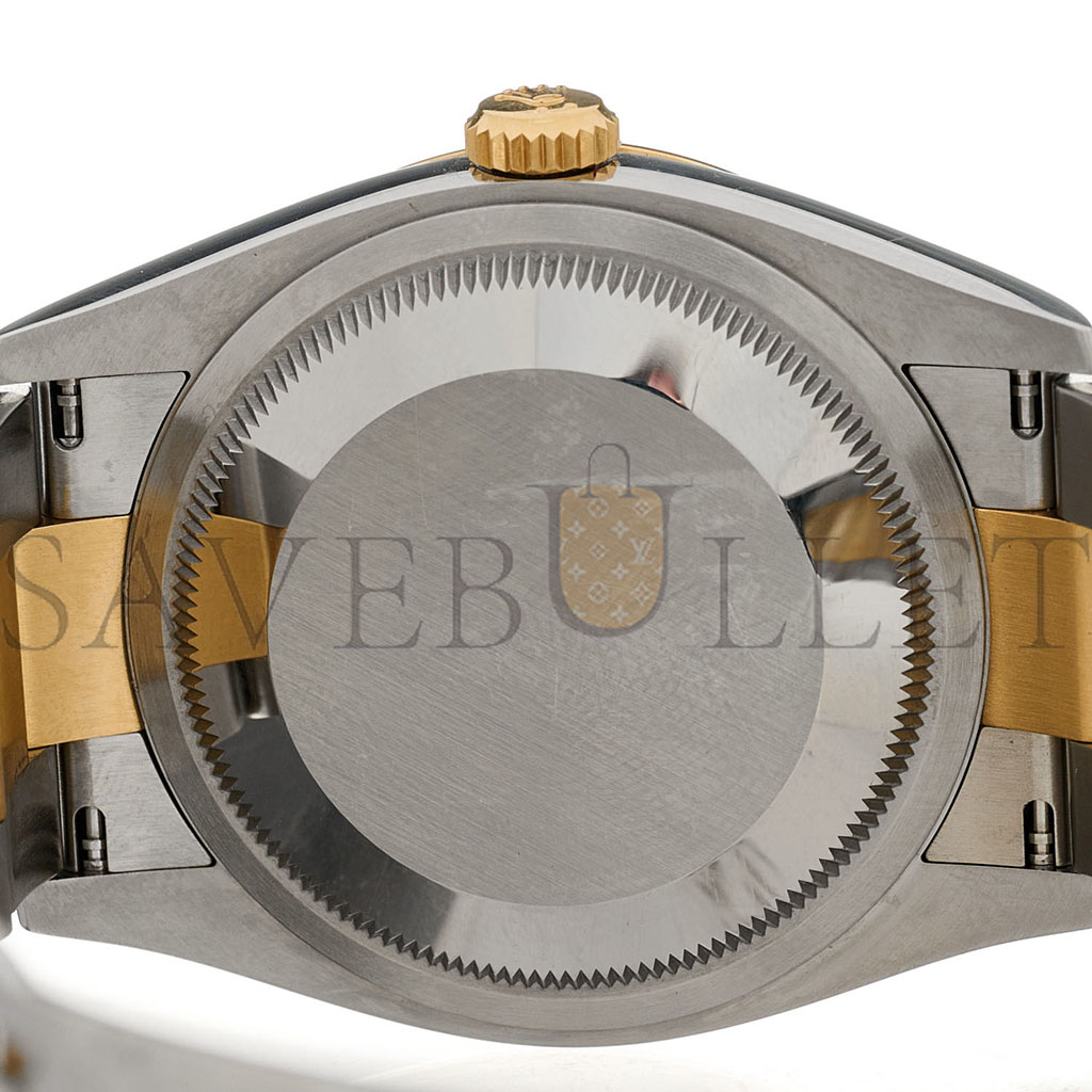 r*l*x stainless steel 18k yellow gold Di*m*nd 36mm oyster perpetual datejust watch silver roman 126233