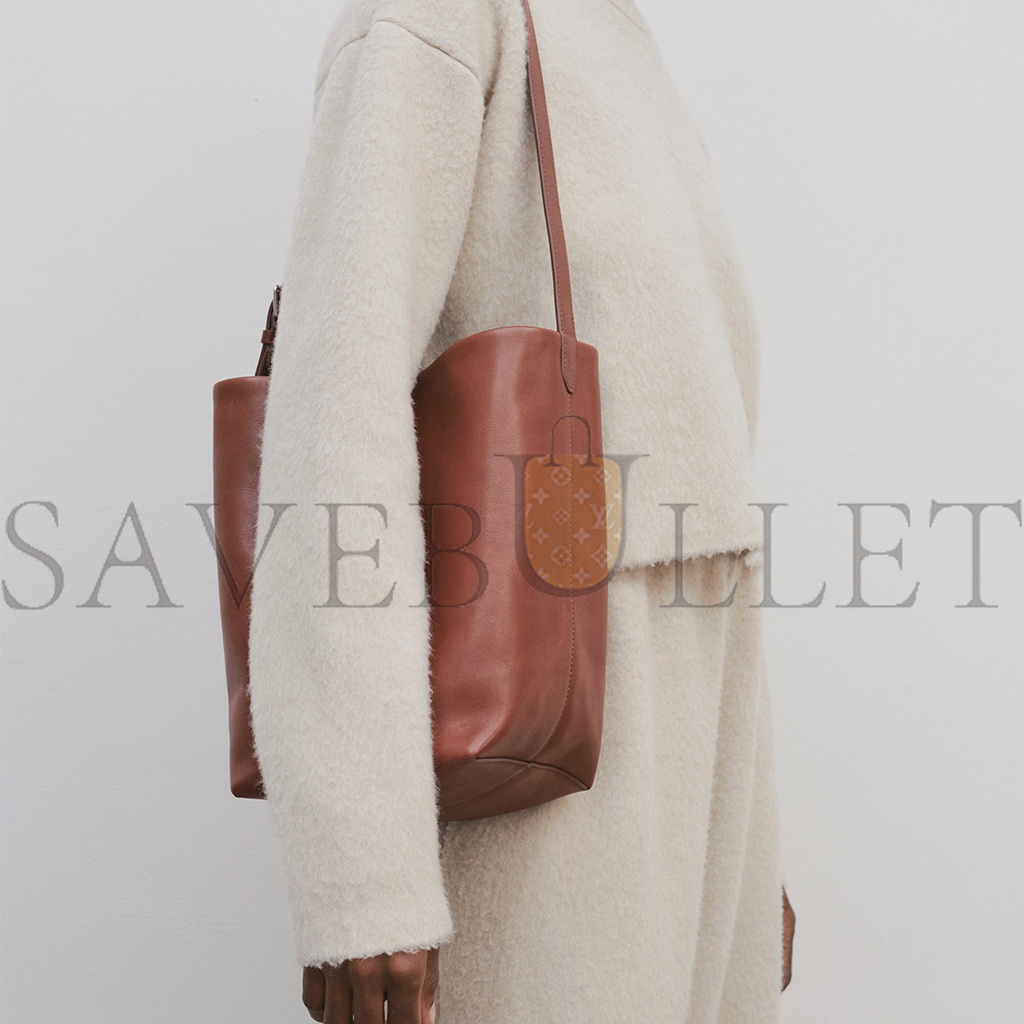 T*e R*w medium ns shoulder bag in leather cognac w1588l72cgnpl （33*28*15cm)