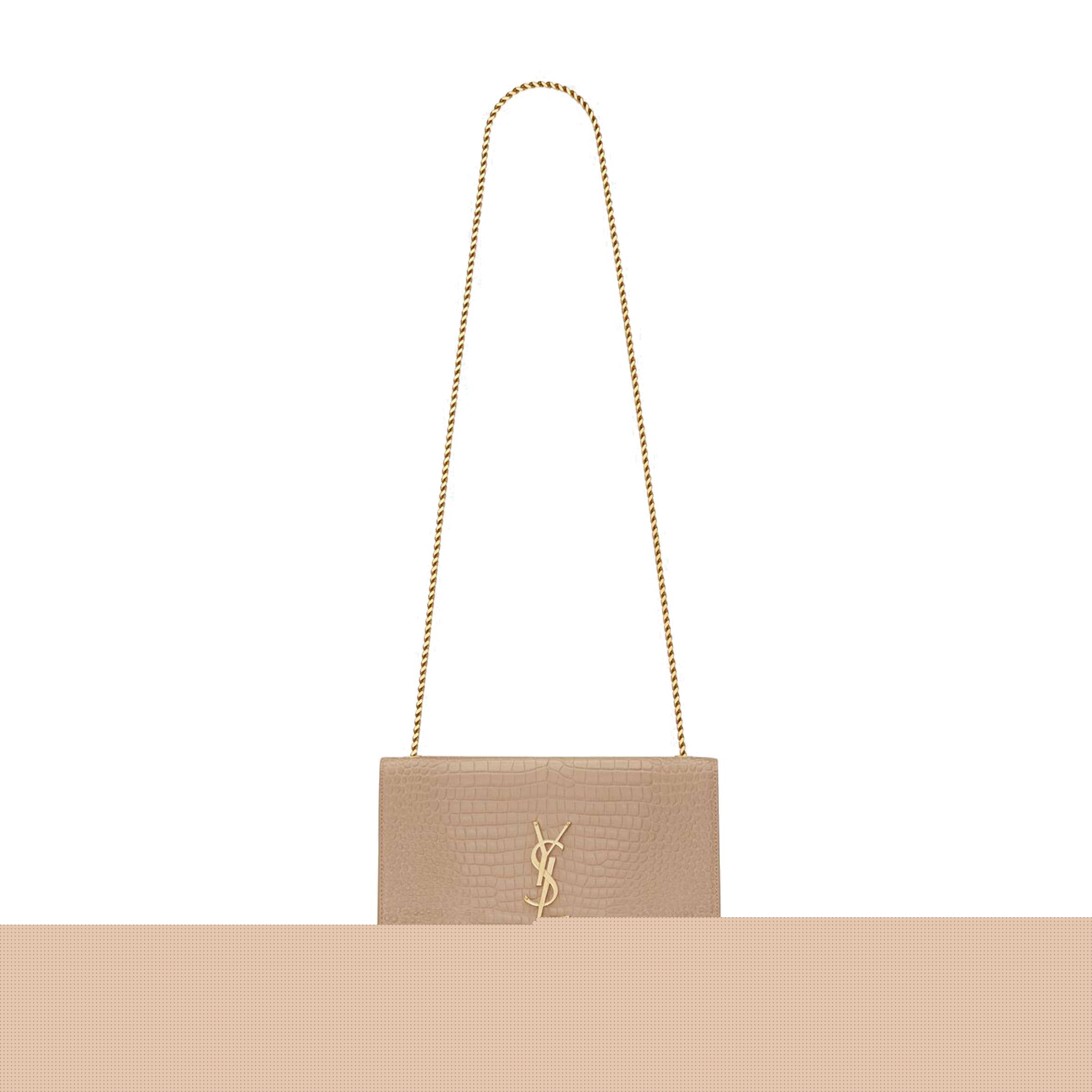 Y*L kate medium chain bag with tassel in crocodile-embossed shiny leather 354119dnd0j2721 (24*14.5*5.5cm)